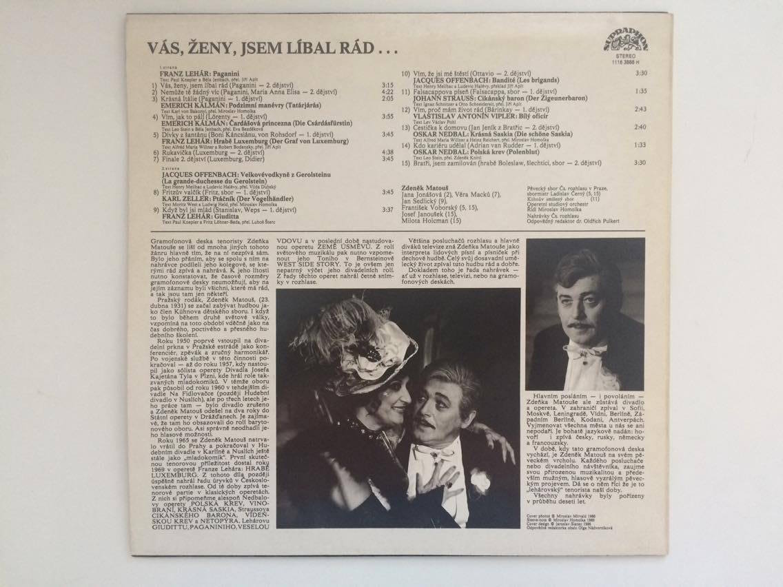 LP Zdeněk Matouš, operní árie
