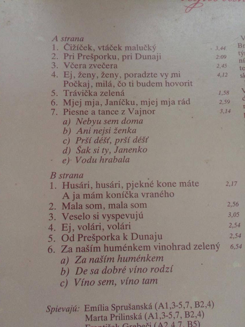 LP ZA NAŠÍM HUMÉNKEM VINOHRAD ZELENÝ