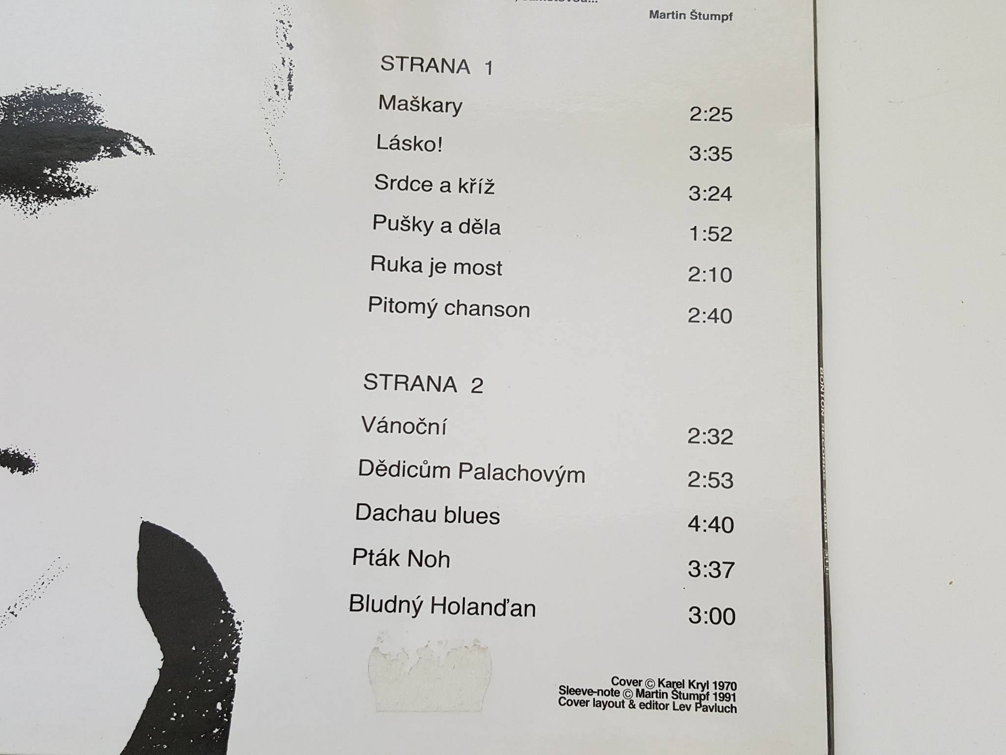 LP KAREL KRYL : MAŠKARY