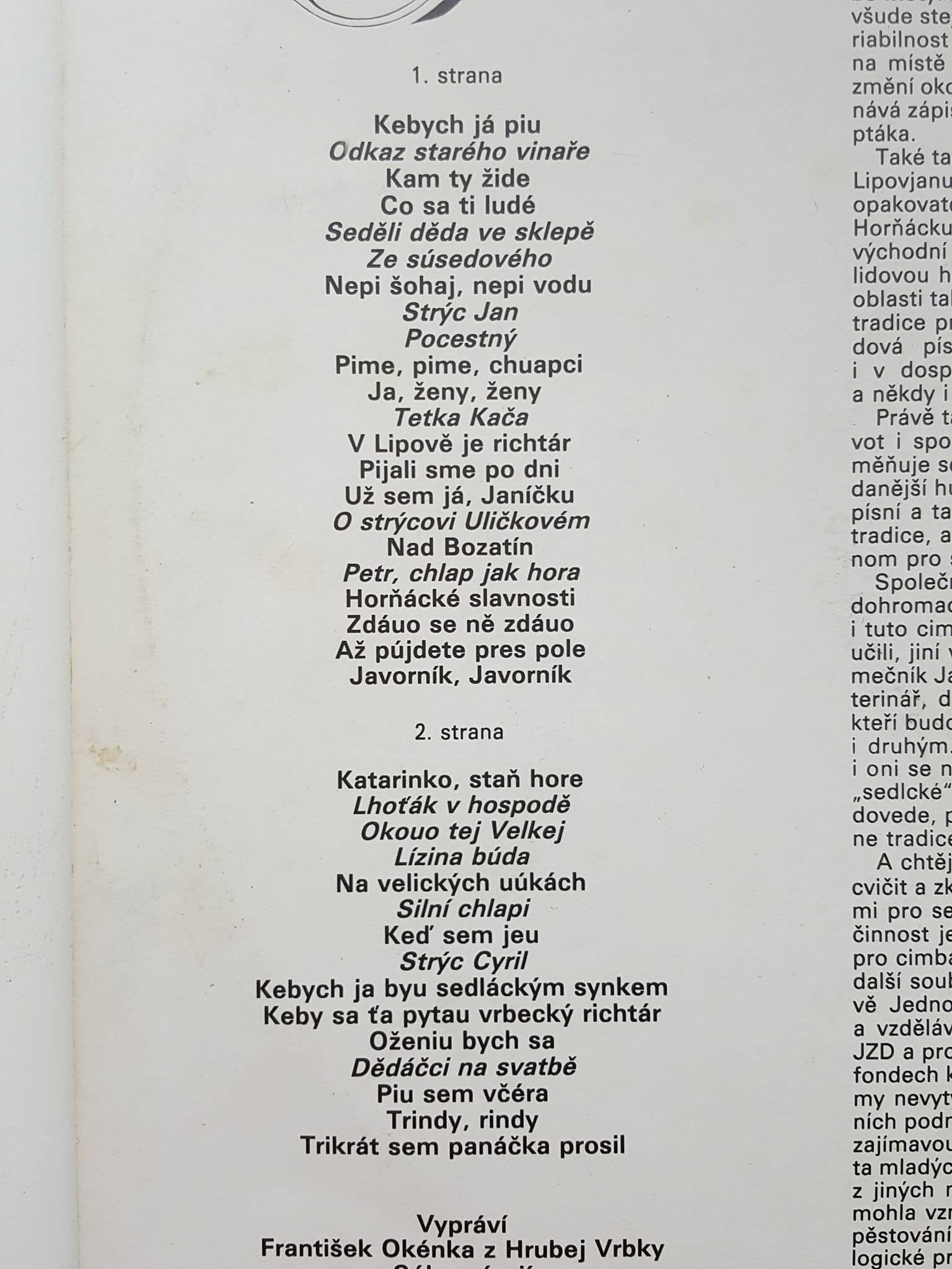 LP SE STRÝCEM FRANCKEM V DRUŽSTEVNÍM SKLEPĚ