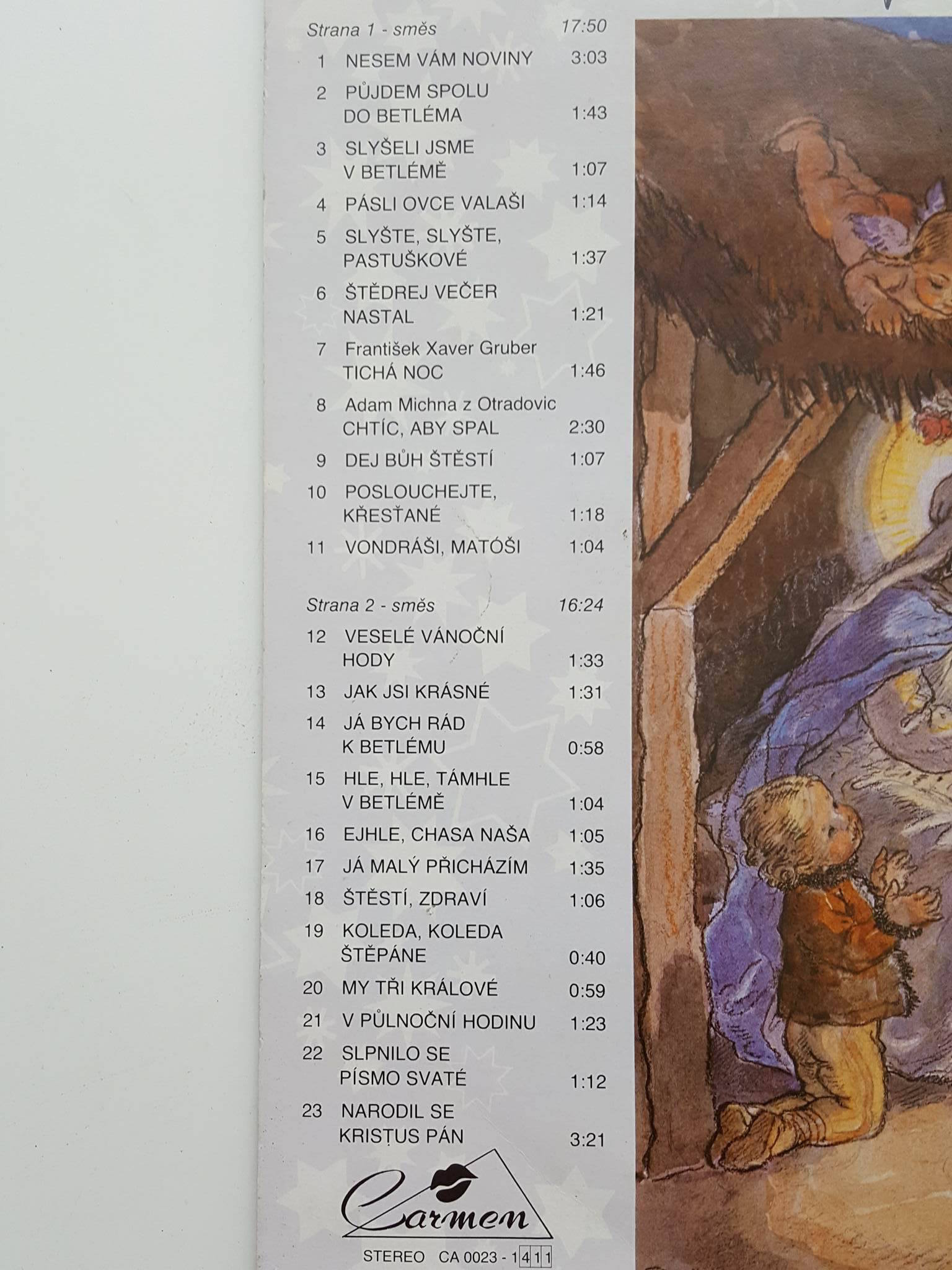 LP VÁNOČNÍ KOLEDY 23 nejznámějších koled