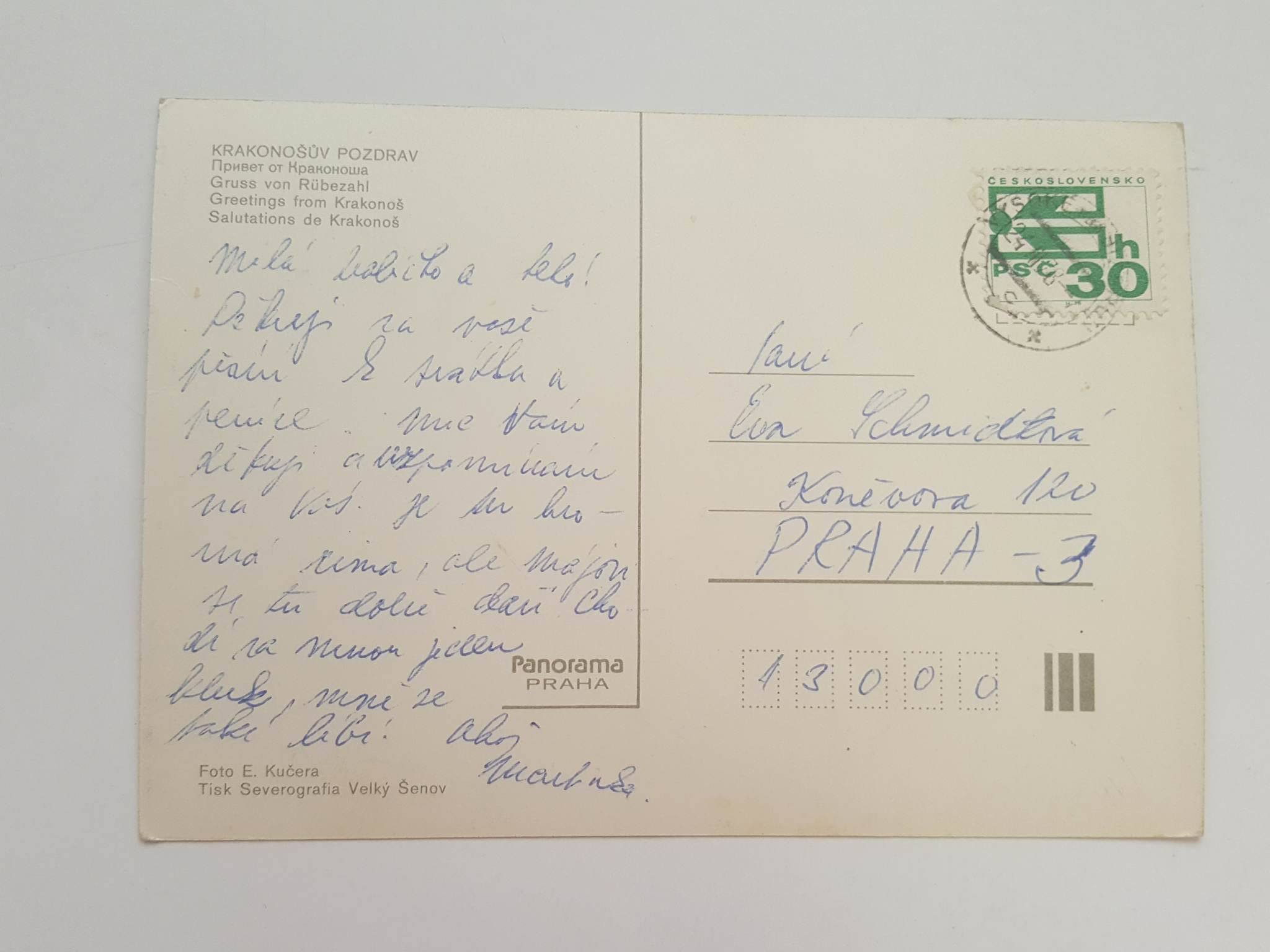 POHLEDNICE KRAKONOŠUV POZDRAV