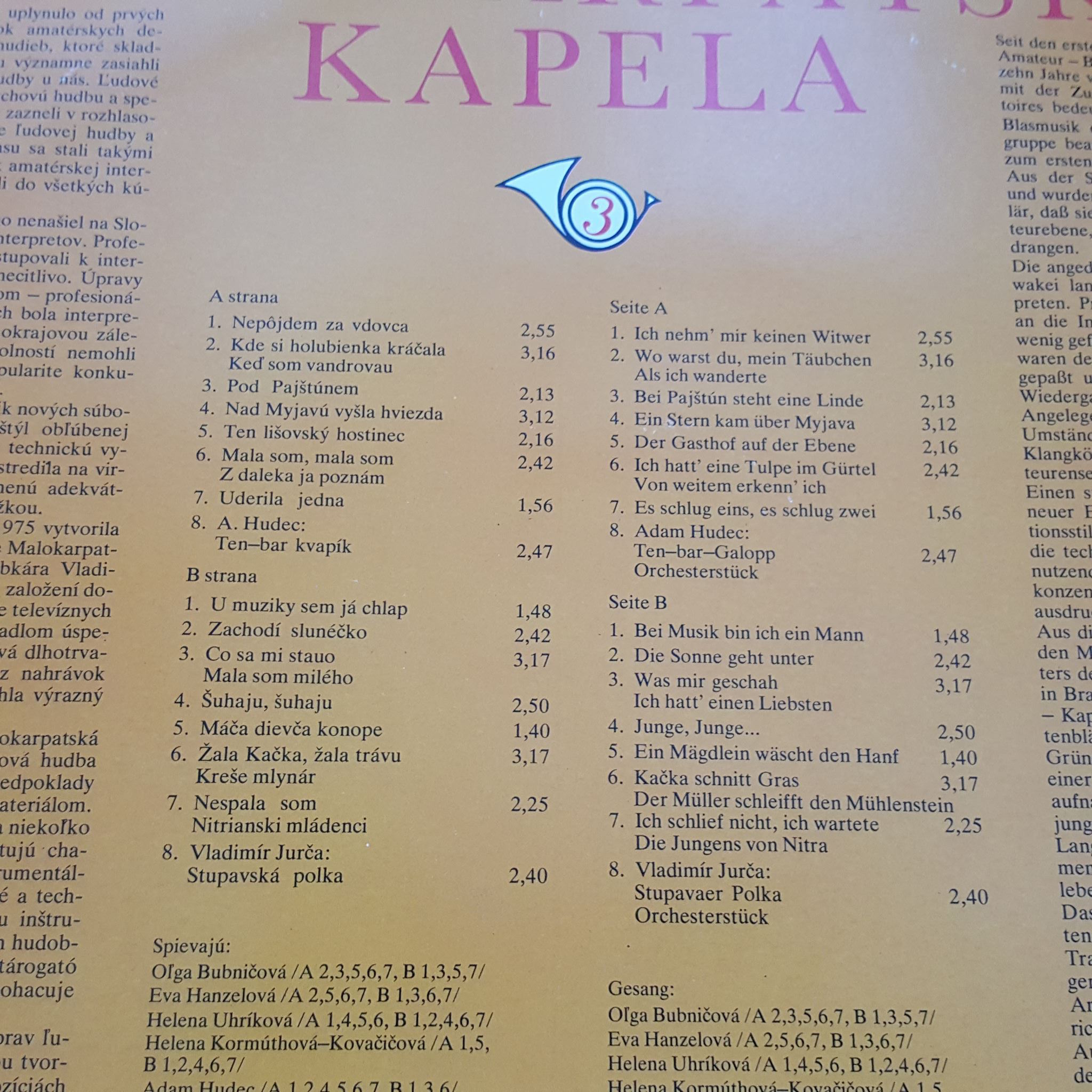 LP MALOKARPATSKÁ KAPELA