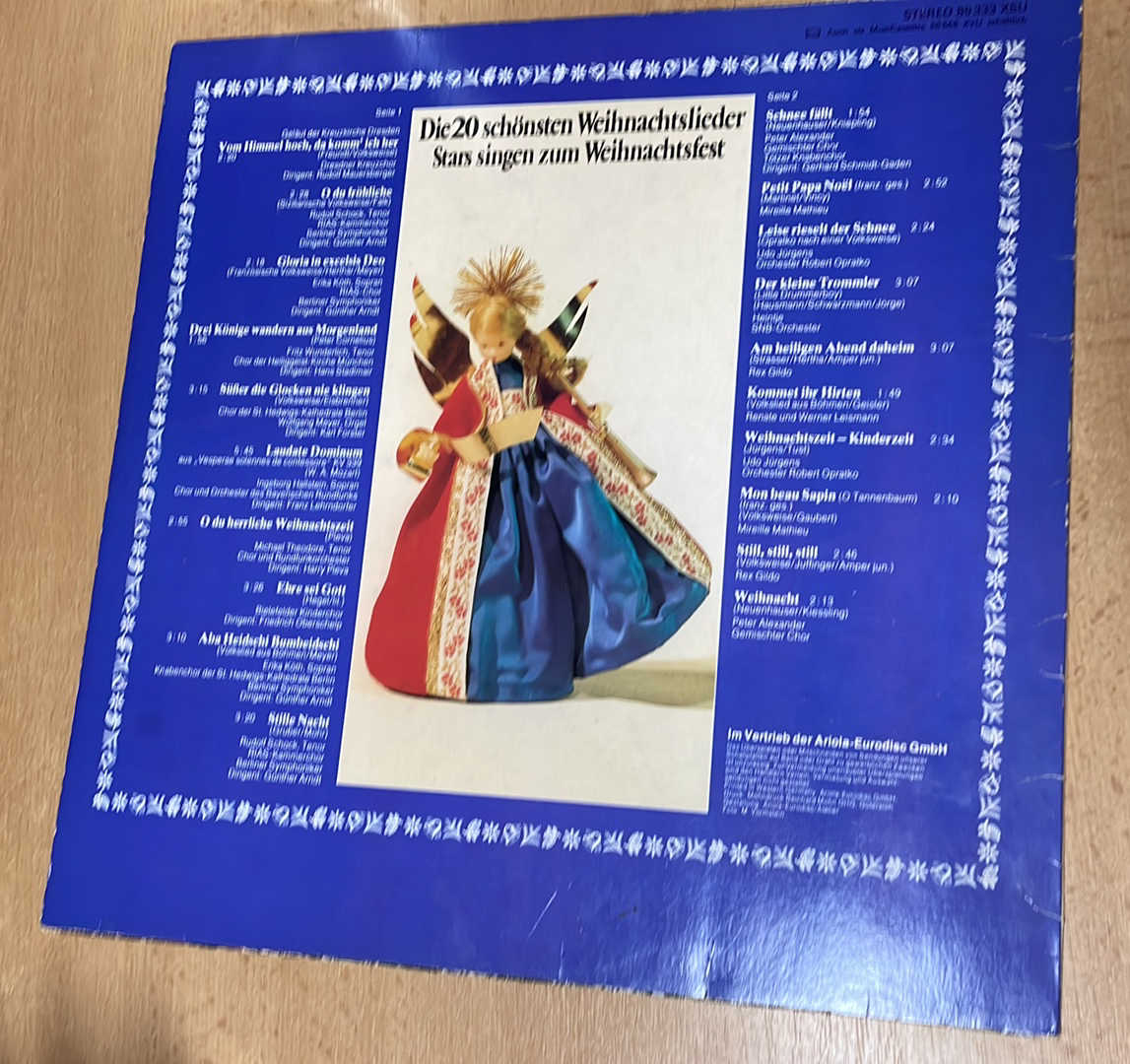 LP DIE 20 SCHÖNSTEN WEIHNACHTSLIEDER