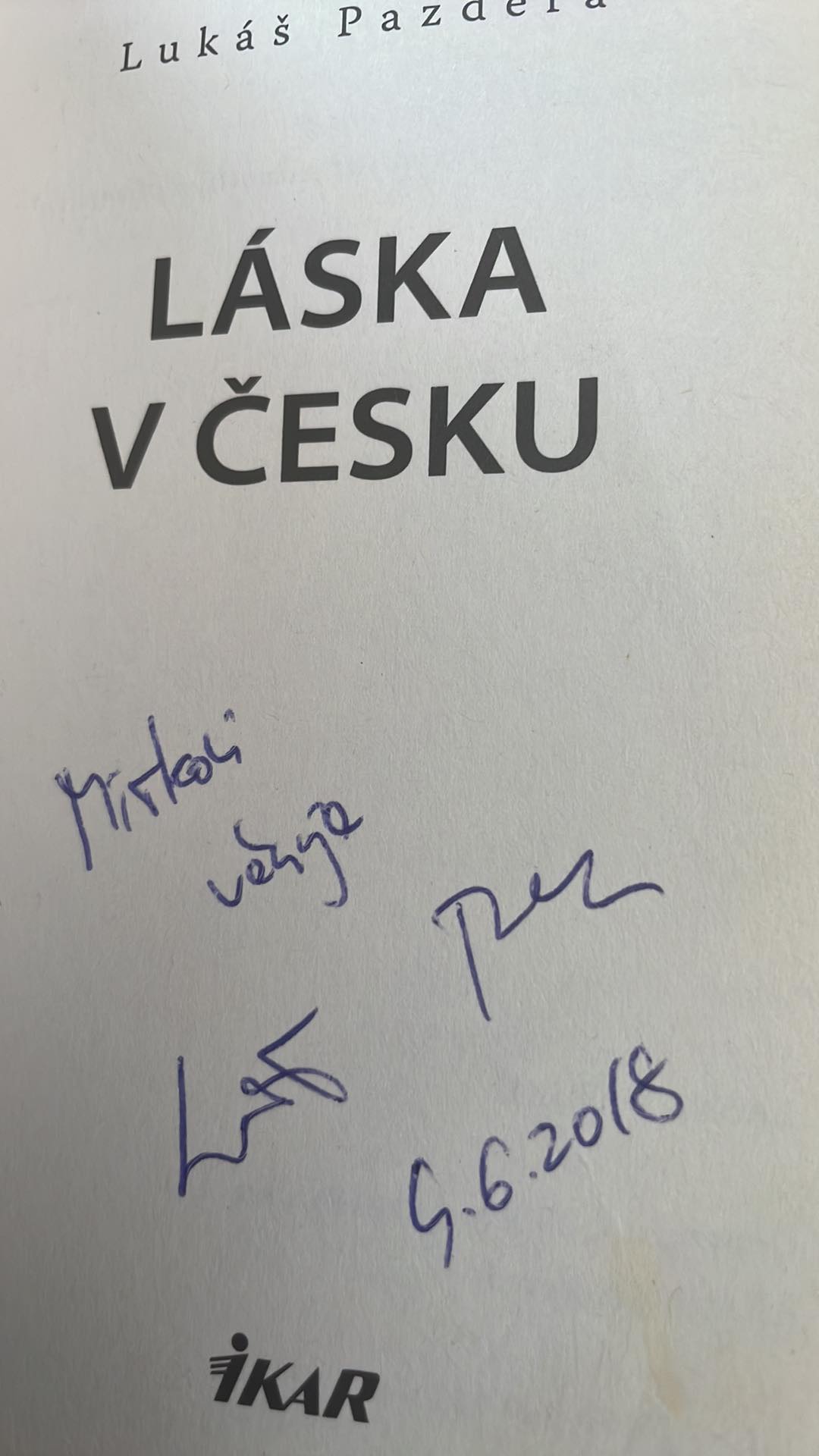 LUKÁŠ PAZDERA - LÁSKA V ČESKU 