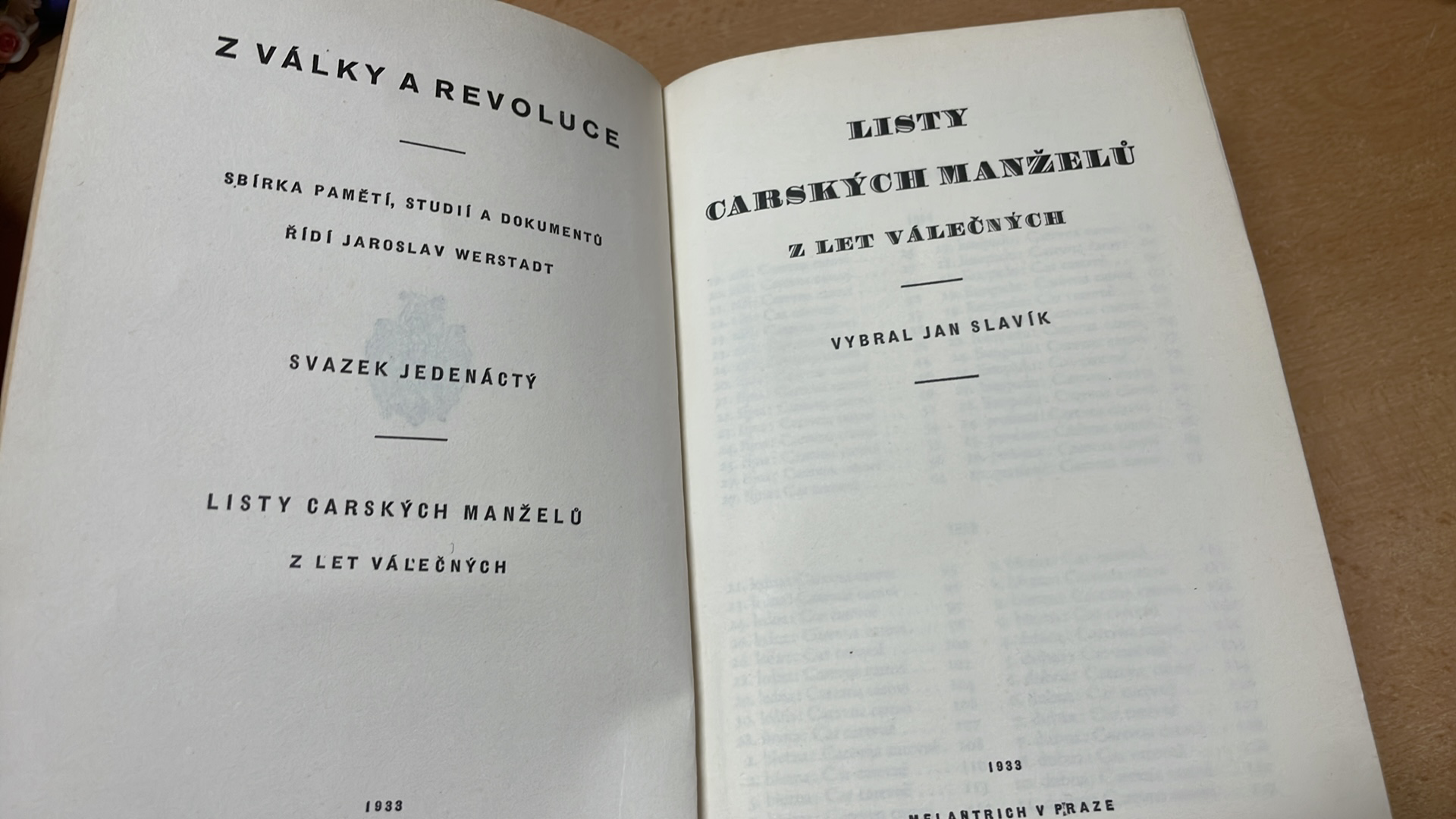 LISTY CARSKÝCH MANŽELŮ Z LET VÁLEČNÝCH