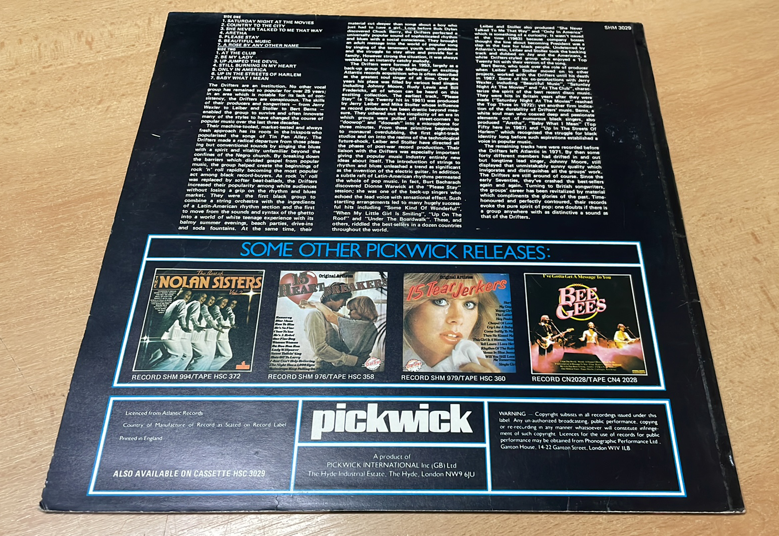 LP THE DRIFTERS - SATURDAY NIGHT AT THE CLUBLP THE DREIFTERS - SATURDAY NIGHT AT THE CLUB