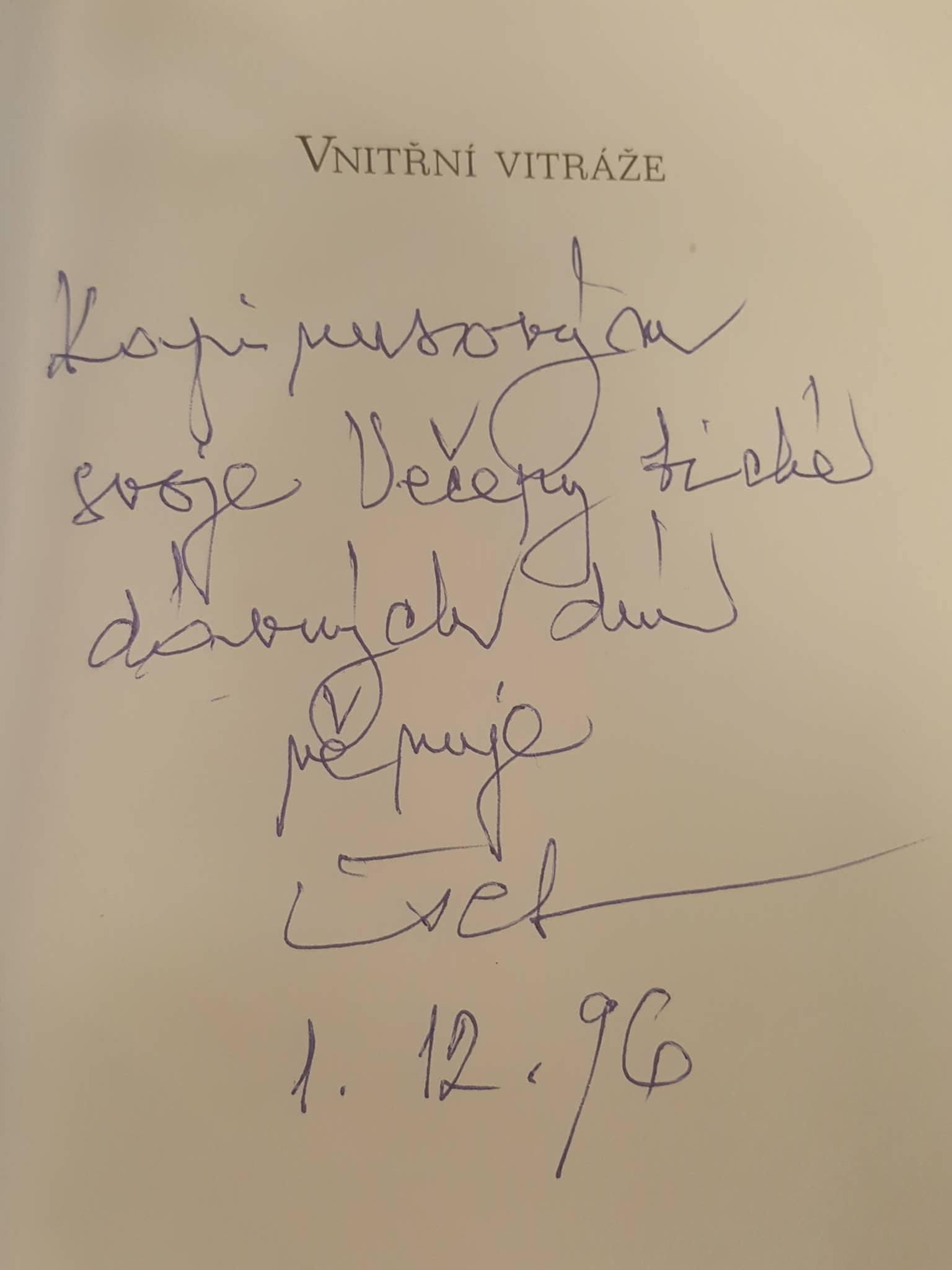 FRANTIŠEK VŠETIČKA - VNITŘNÍ VITRÁŽE + autogram