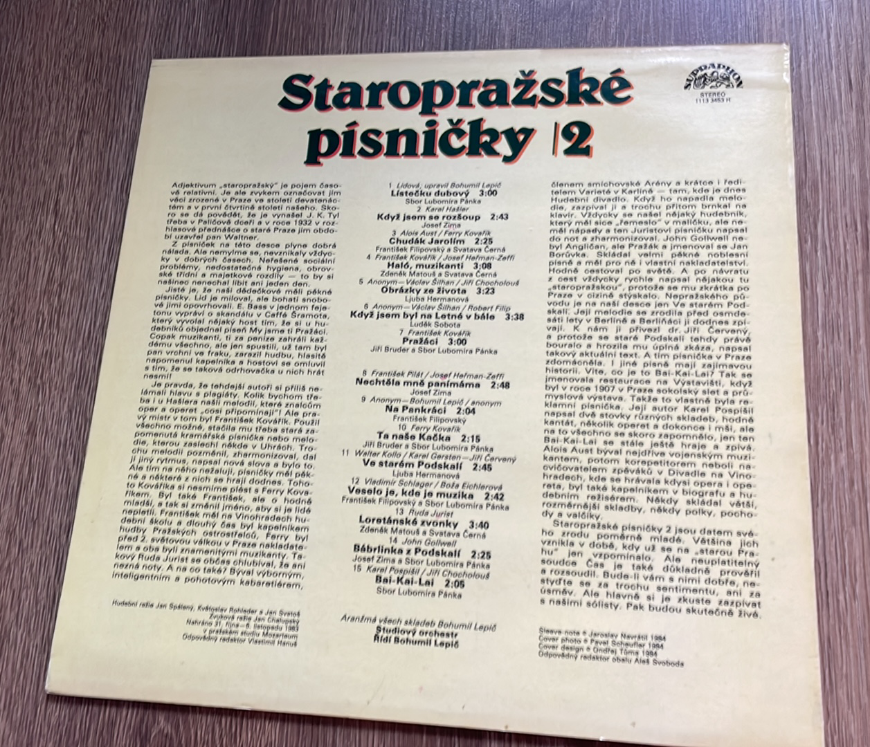 LP STAROPRAŽSKÉ PÍSNIČKY 2