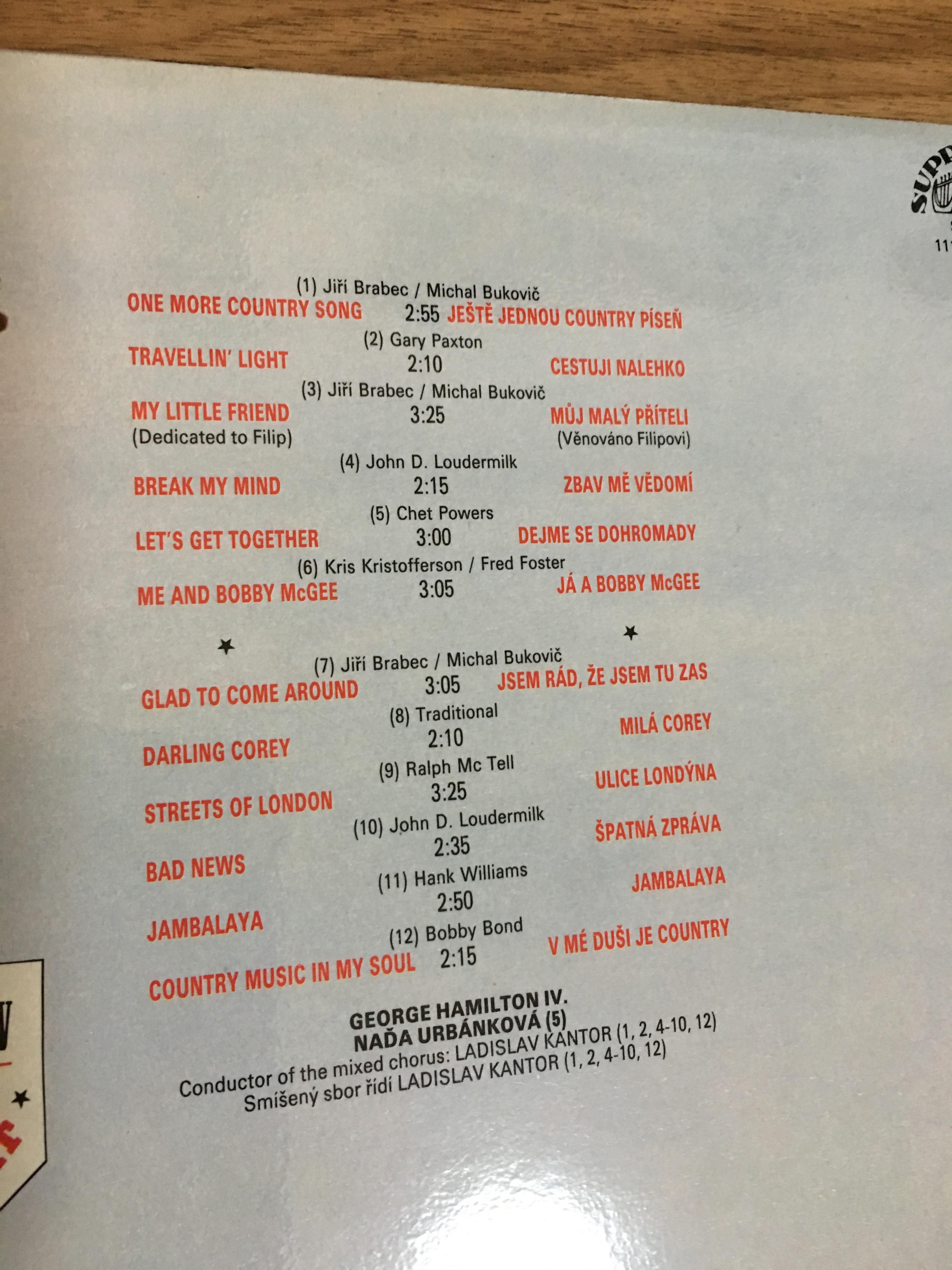 LP GEORGE HAMILTON IV - JIŘÍ VRABEC