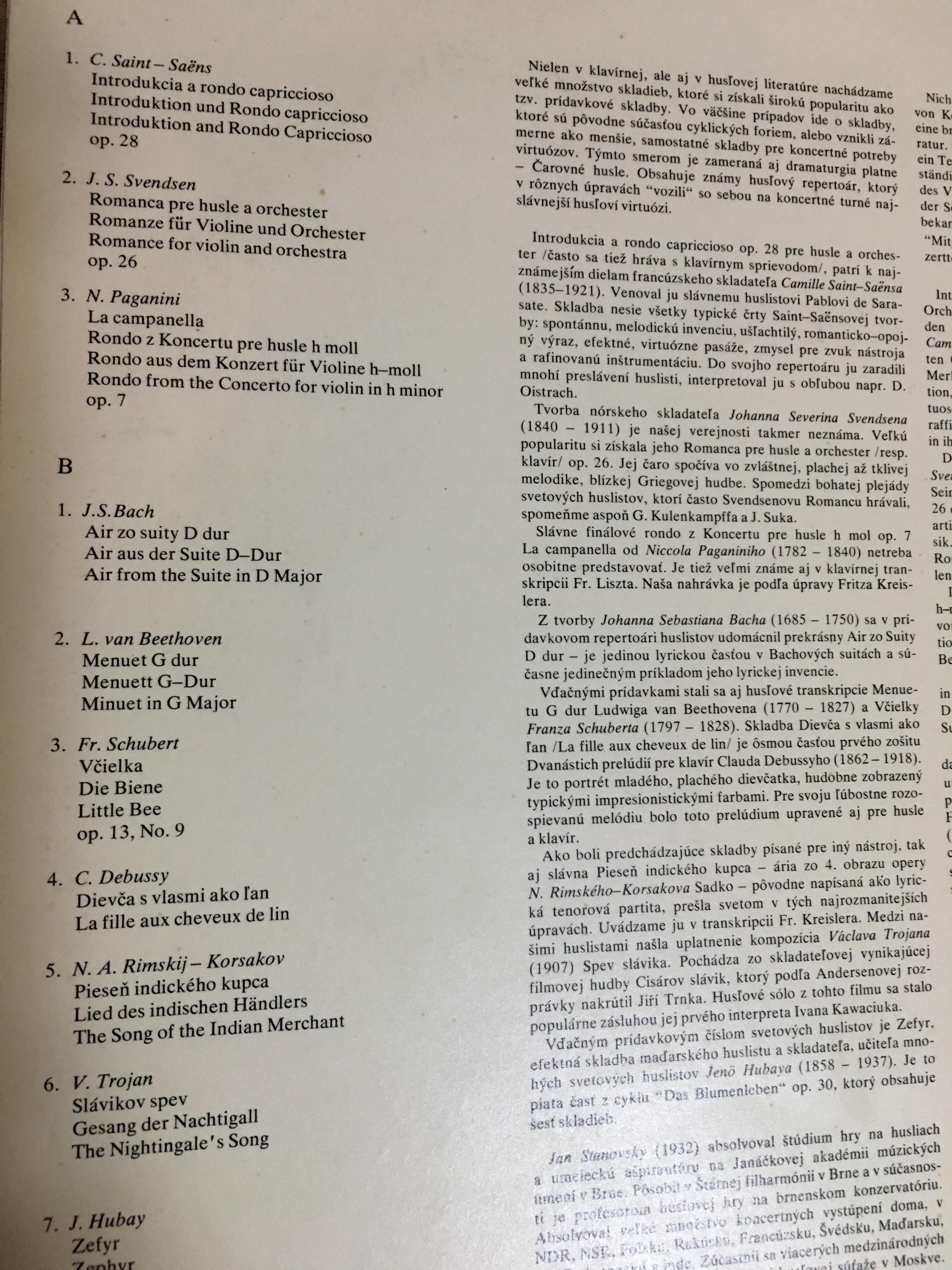 LP ČAROVNÉ HOUSLE - JÁN STANOVSKÝ