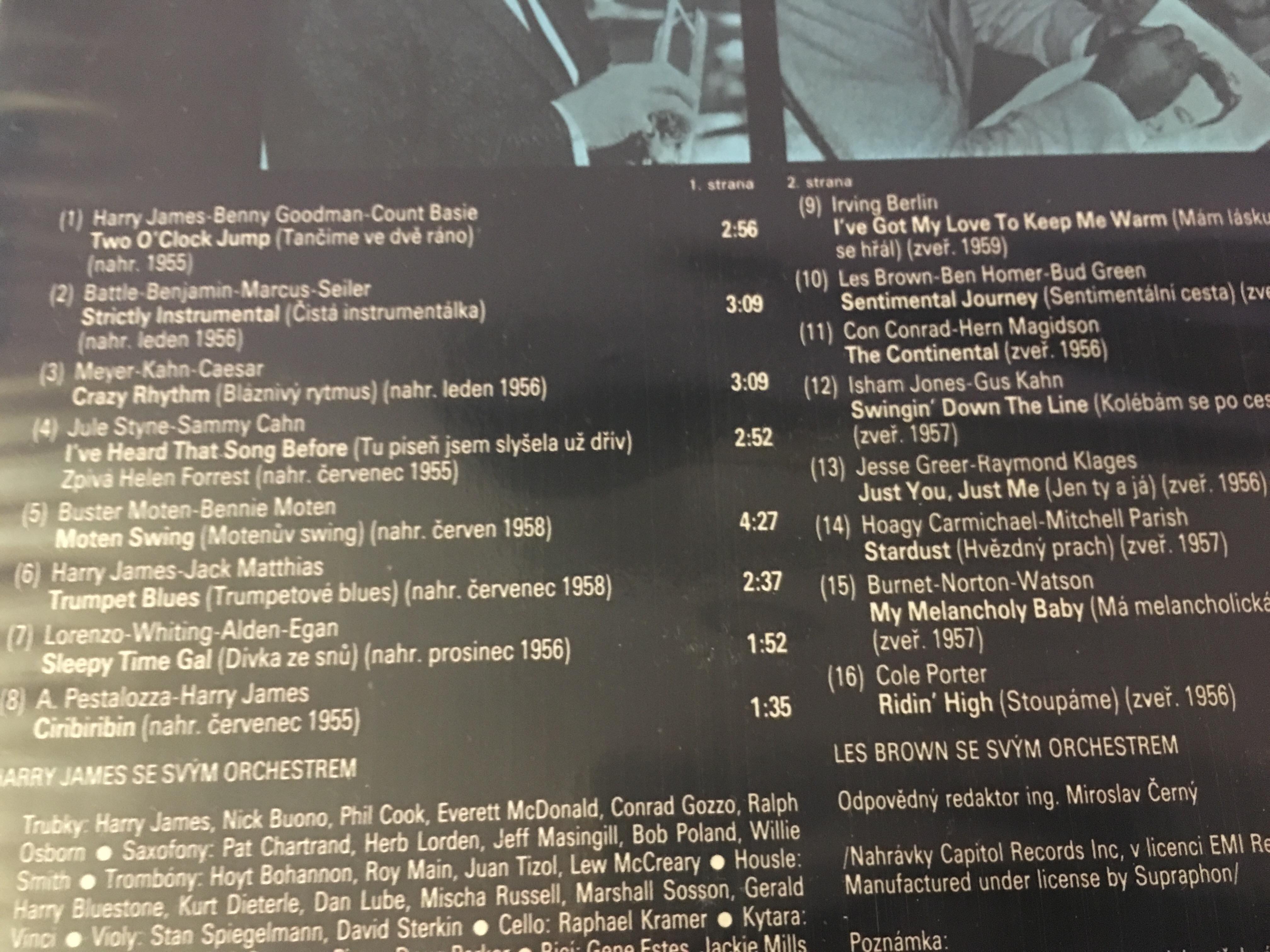 LP HARRY JAMES, LES BROWN