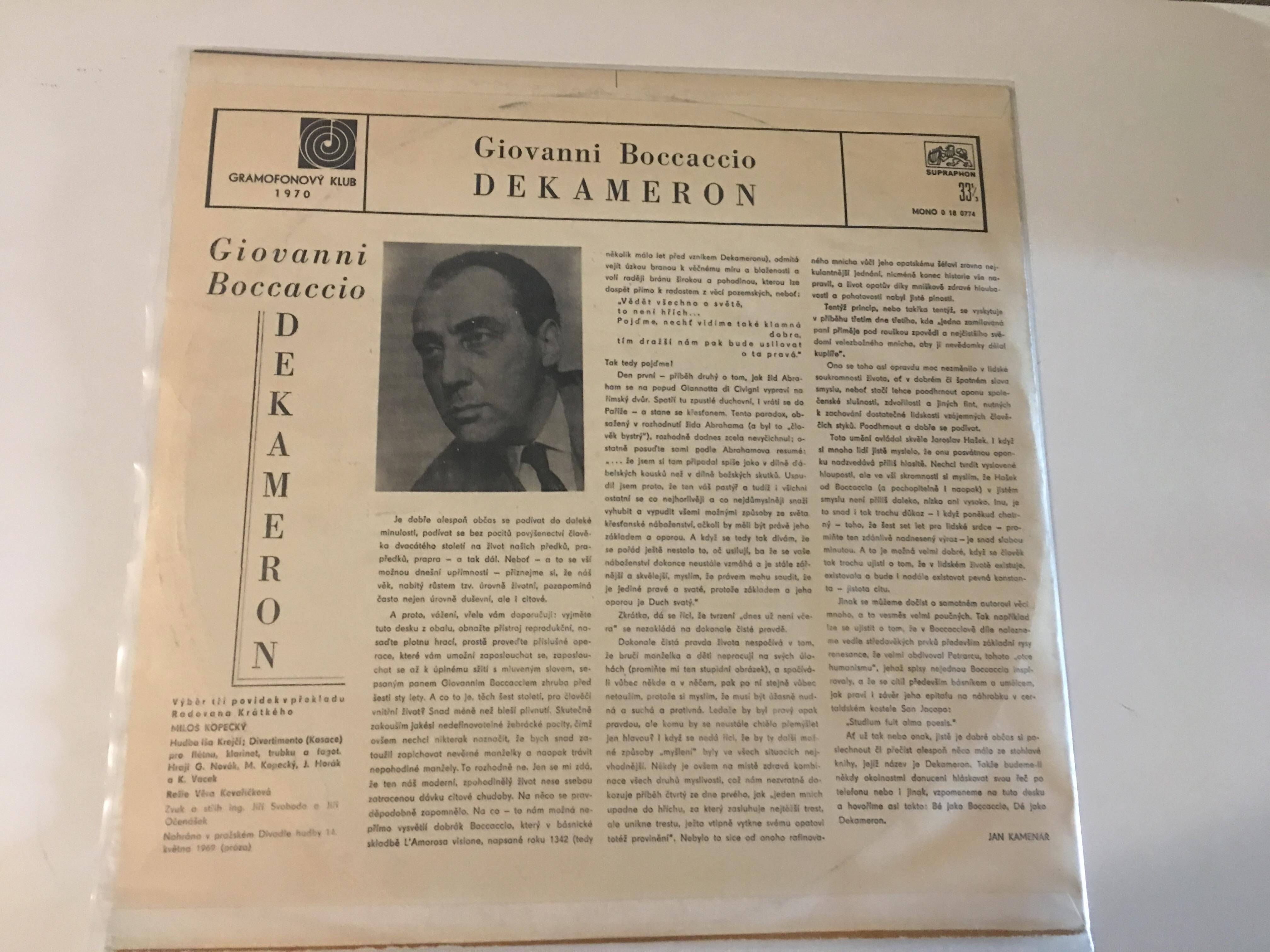 LP GIOVANNI BOCCACCIO - DEKAMERON