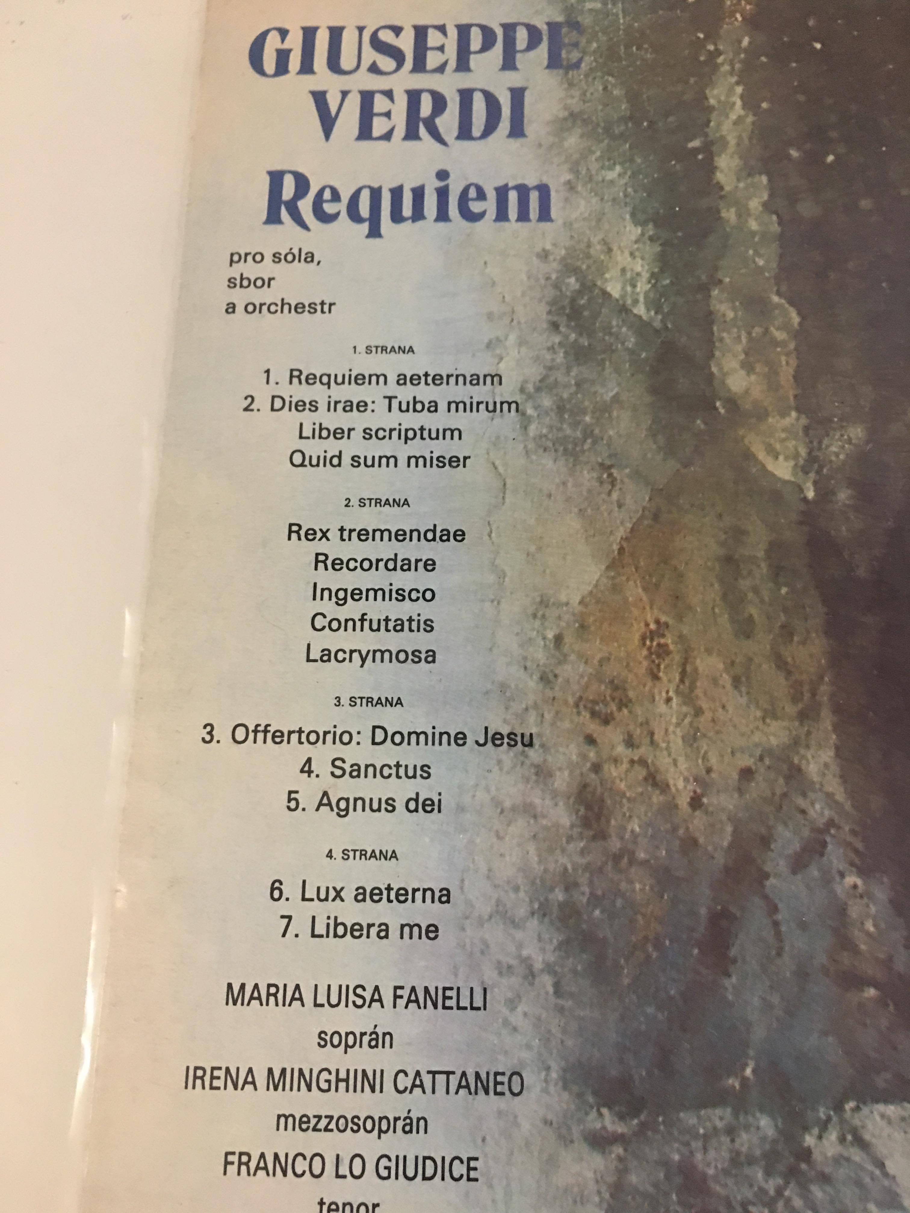2 LP GIUSEPPE VERDI - Requiem