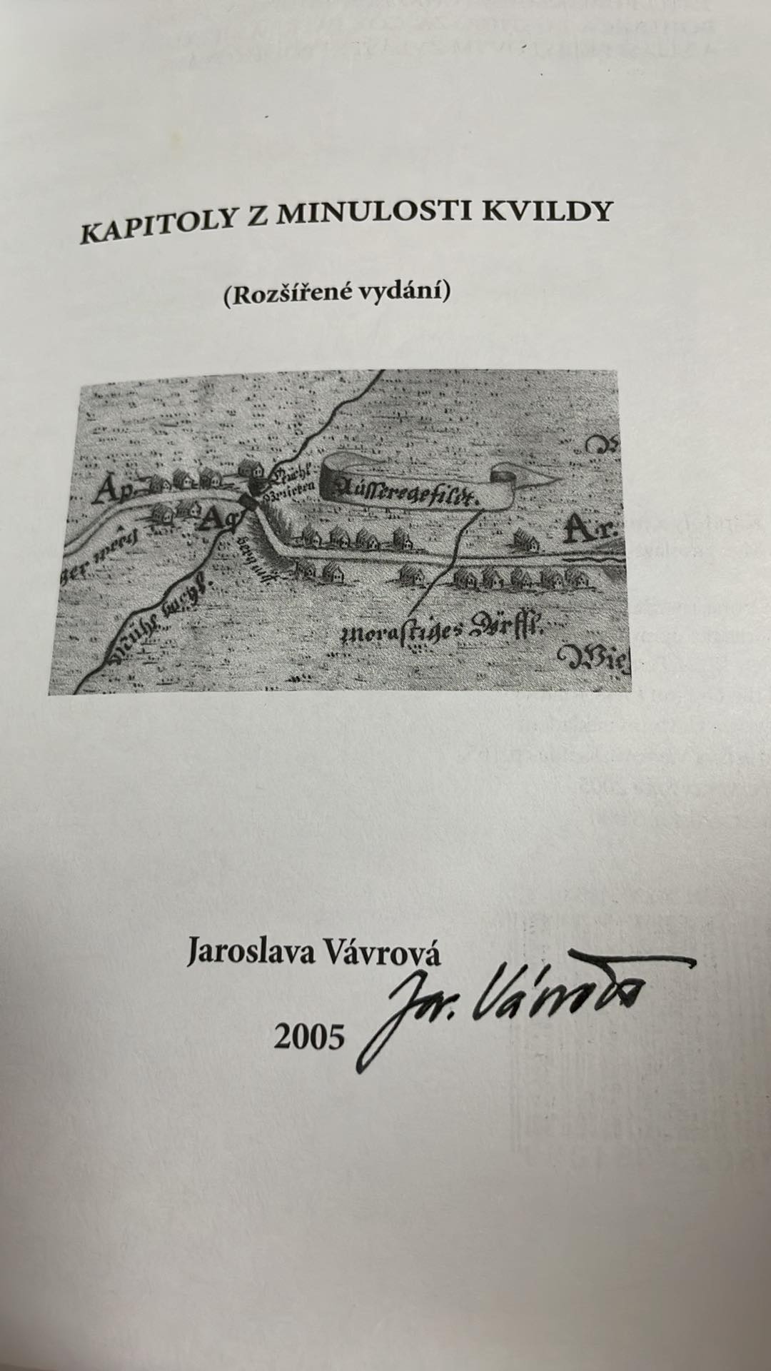 JAROSLAVA VÁVROVÁ - KAPITOLY Z MINULOSTI KVILDY