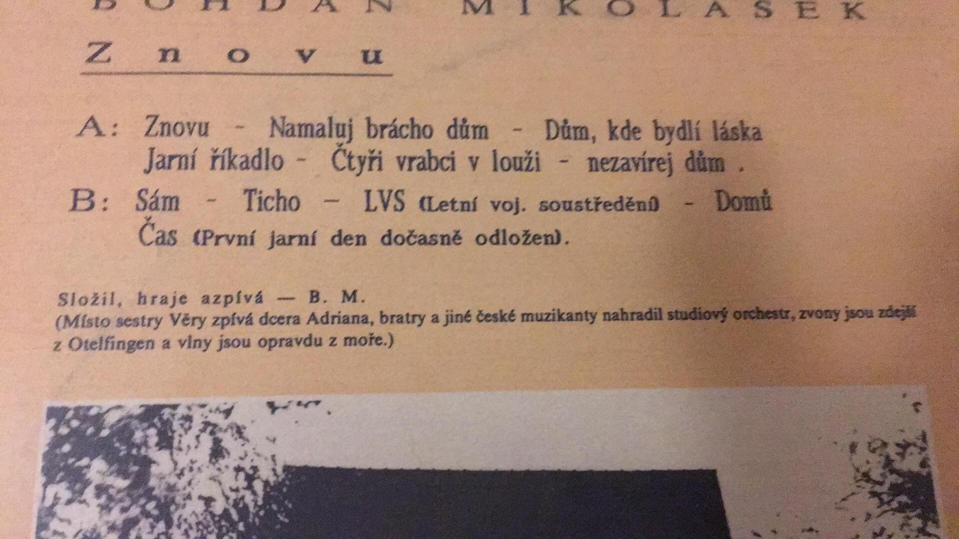 LP BOHDAN MIKOLÁŠEK - ZNOVU...