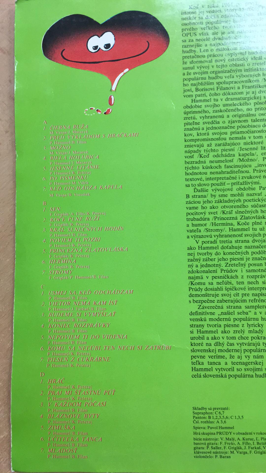 2 LP PAVOL HAMMEL & PRÚDY 1966 - 1975