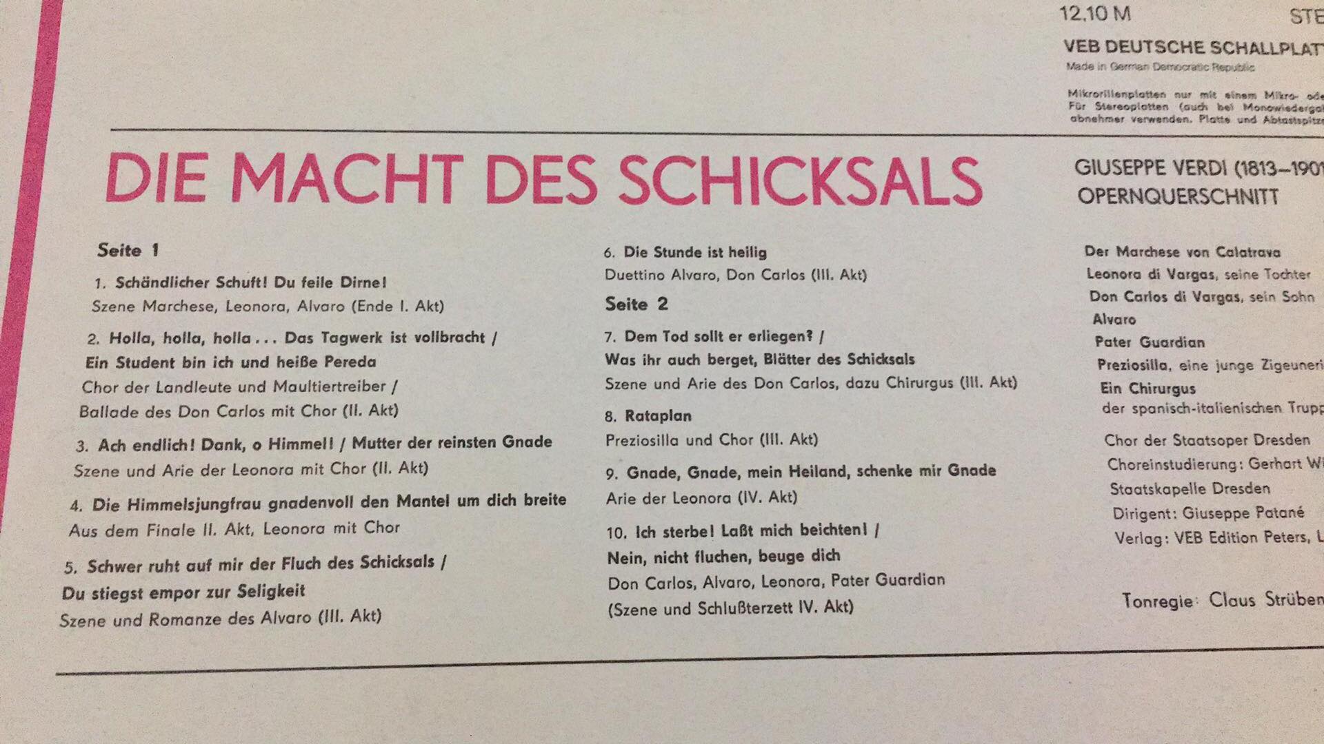 LP Die macht des schicksals