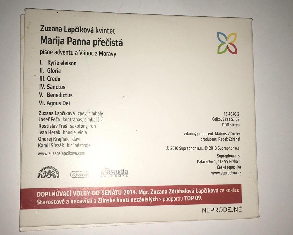 CD Zuzana Lapčíková : Marija Panna přečistá