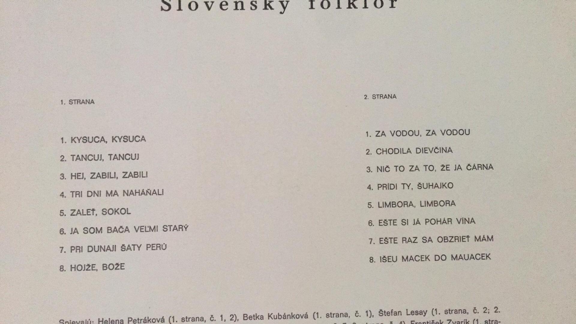 LP Slovenský folklór