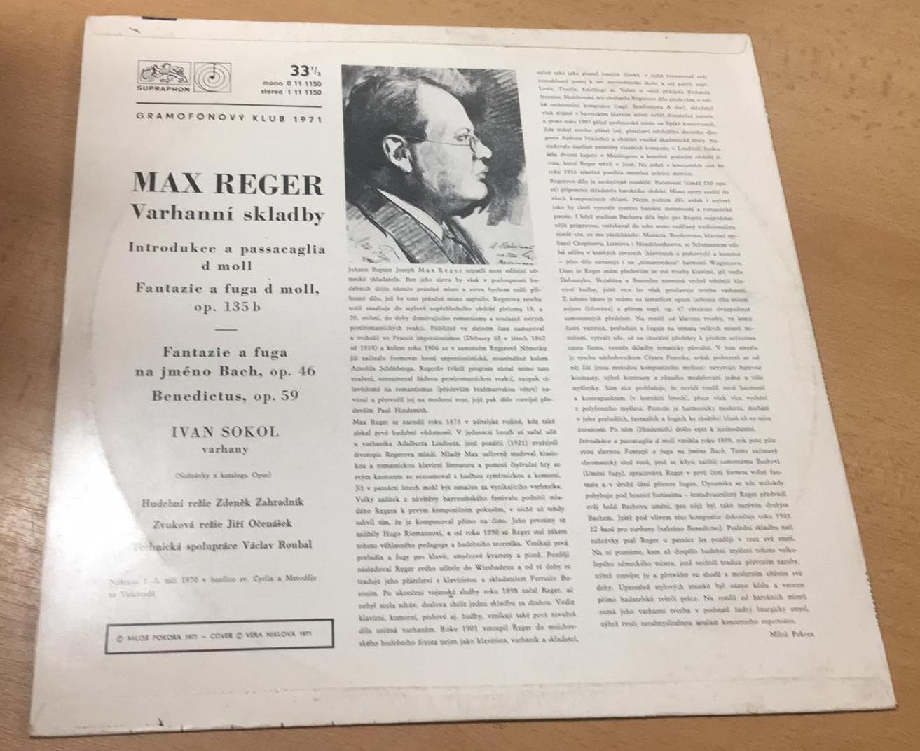 LP Max Reger - Skladby pro varhany