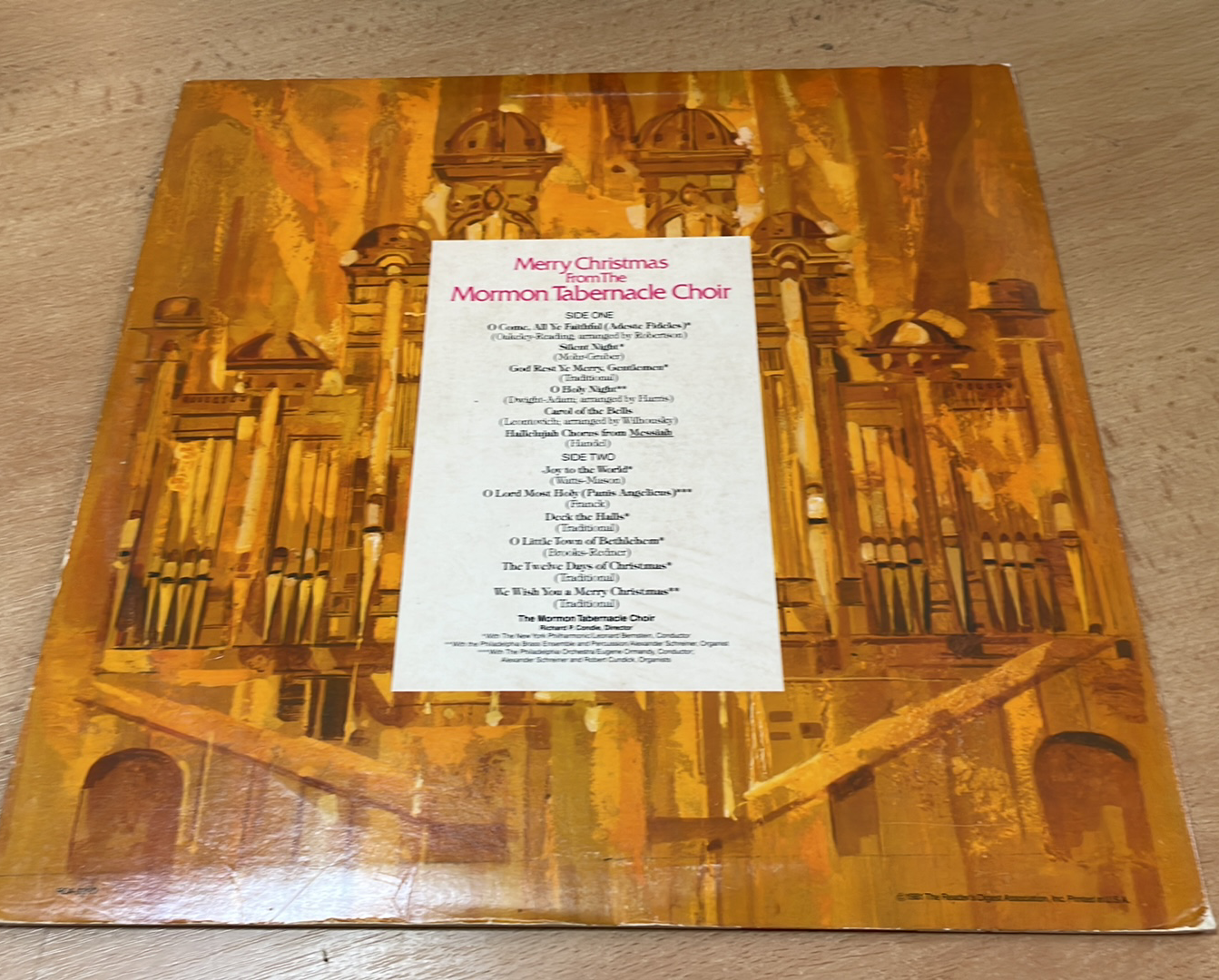 LP MERRY CHRISTMAS FROM THE MORMON TABERNACLE CHOIR