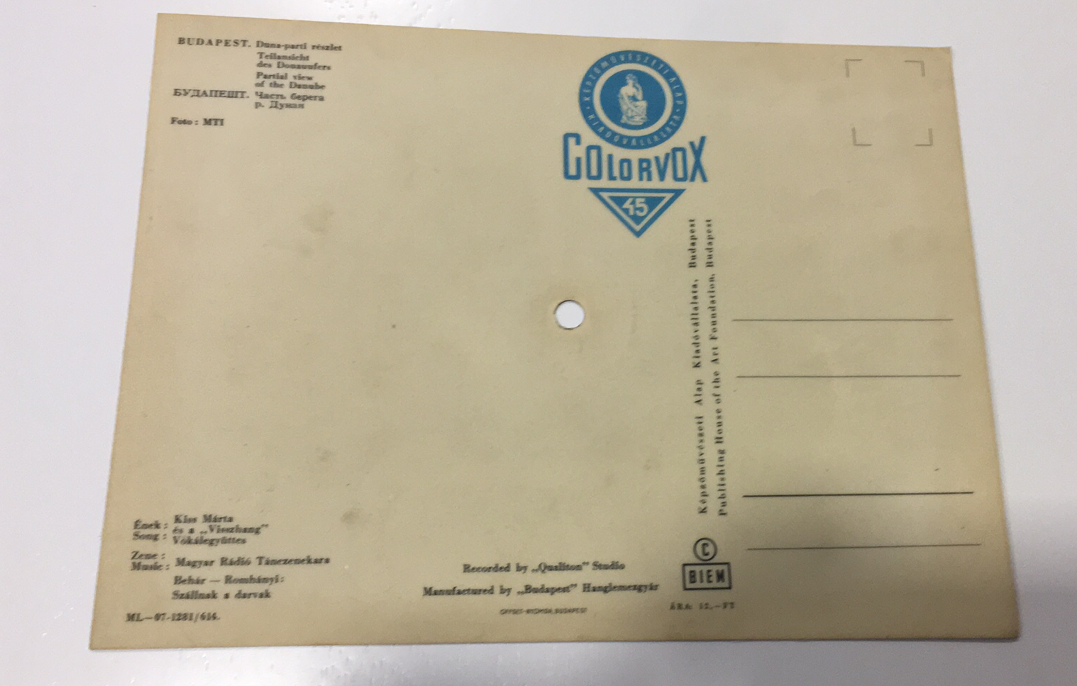 HRACÍ POHLEDNICE - BUDAPEŠŤ