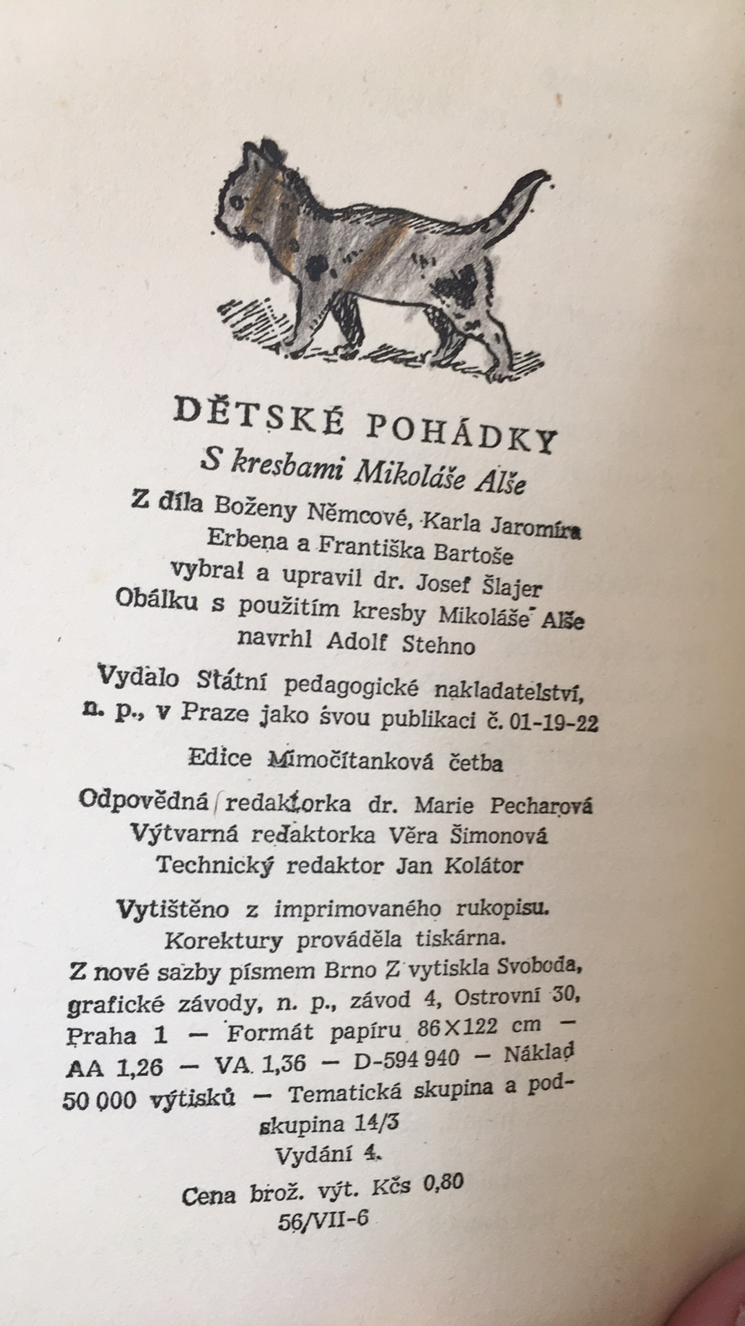 DĚTSKÉ POHÁDKY S OBRÁZKY MIKOLÁŠE ALŠE