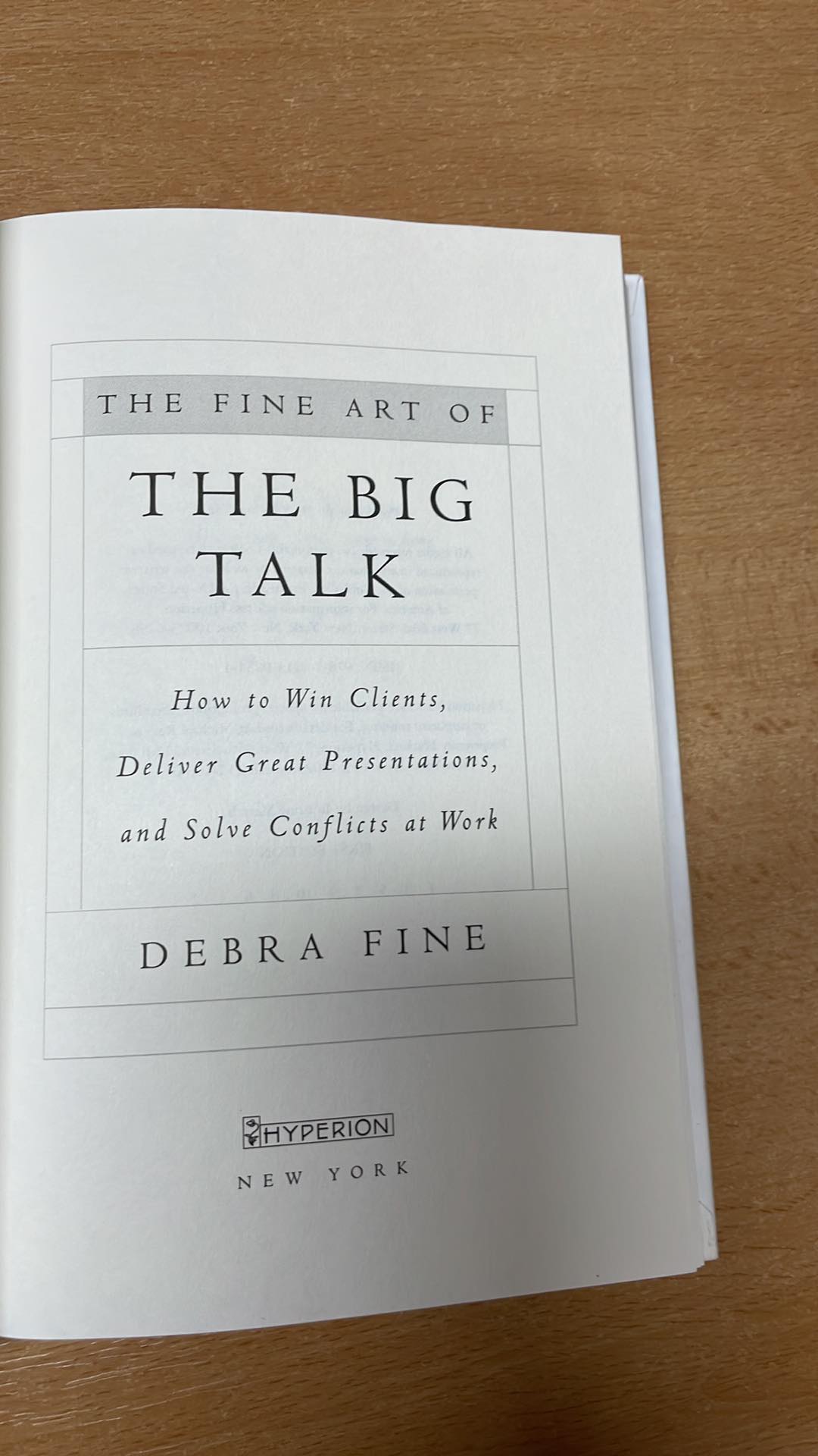 DEBRA FINE - THE BIG TALK