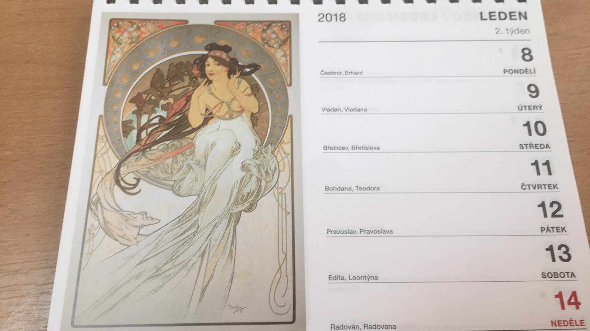 ALFONS MUCHA - KALENDÁŘ 2018