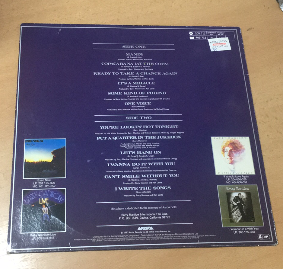LP BARRY MANILOW - MANILOW MAGIC