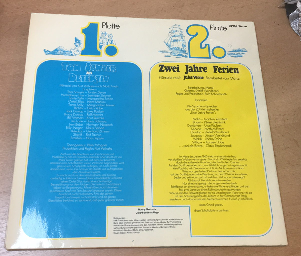 2 LP TOMSAWYER ALS DETEKTIV