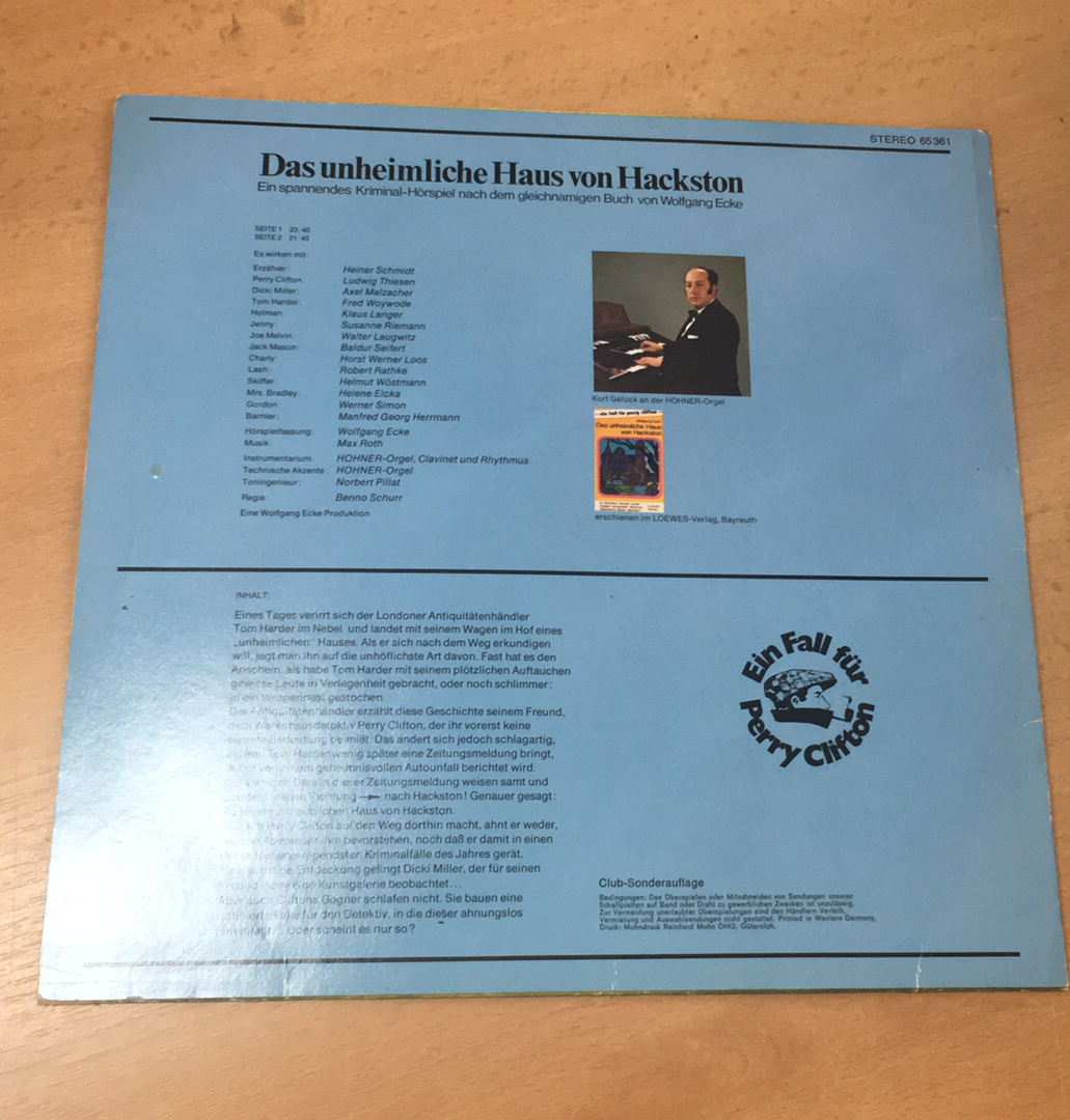 LP DAS UN-HEIMLICHE HAUS VON HACKSTON