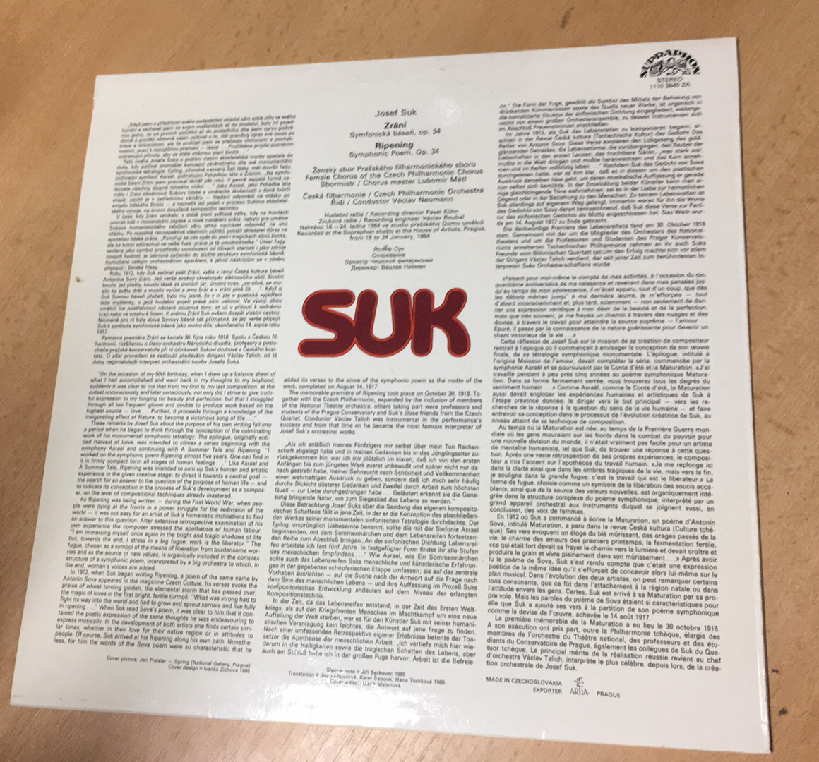 LP SUK - ZRÁNÍ RIPENING