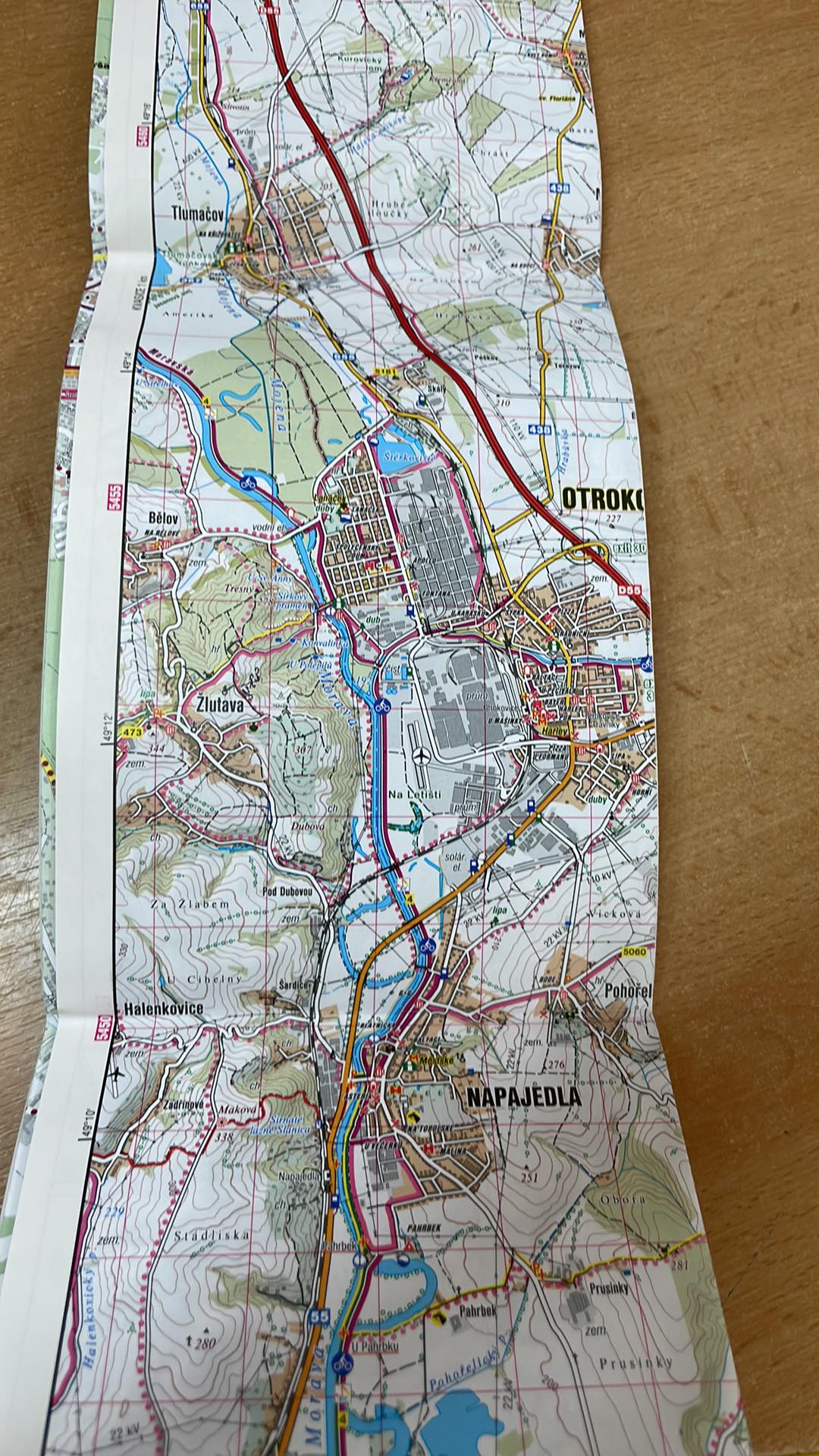 Cyklomapa Zlín 1:20 000