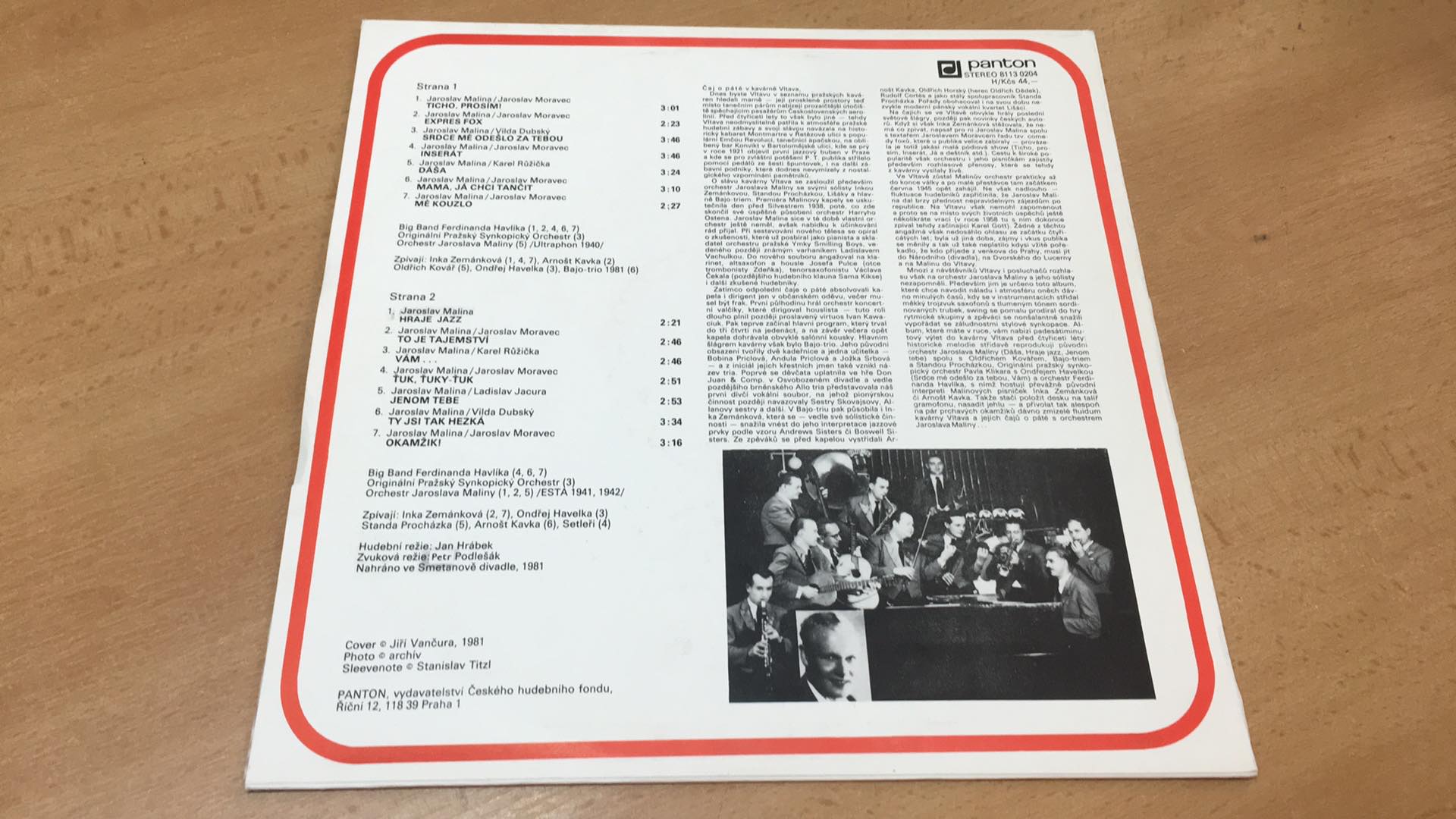 LP ČAJ O PATÉ V KAVÁRNĚ VLTAVA