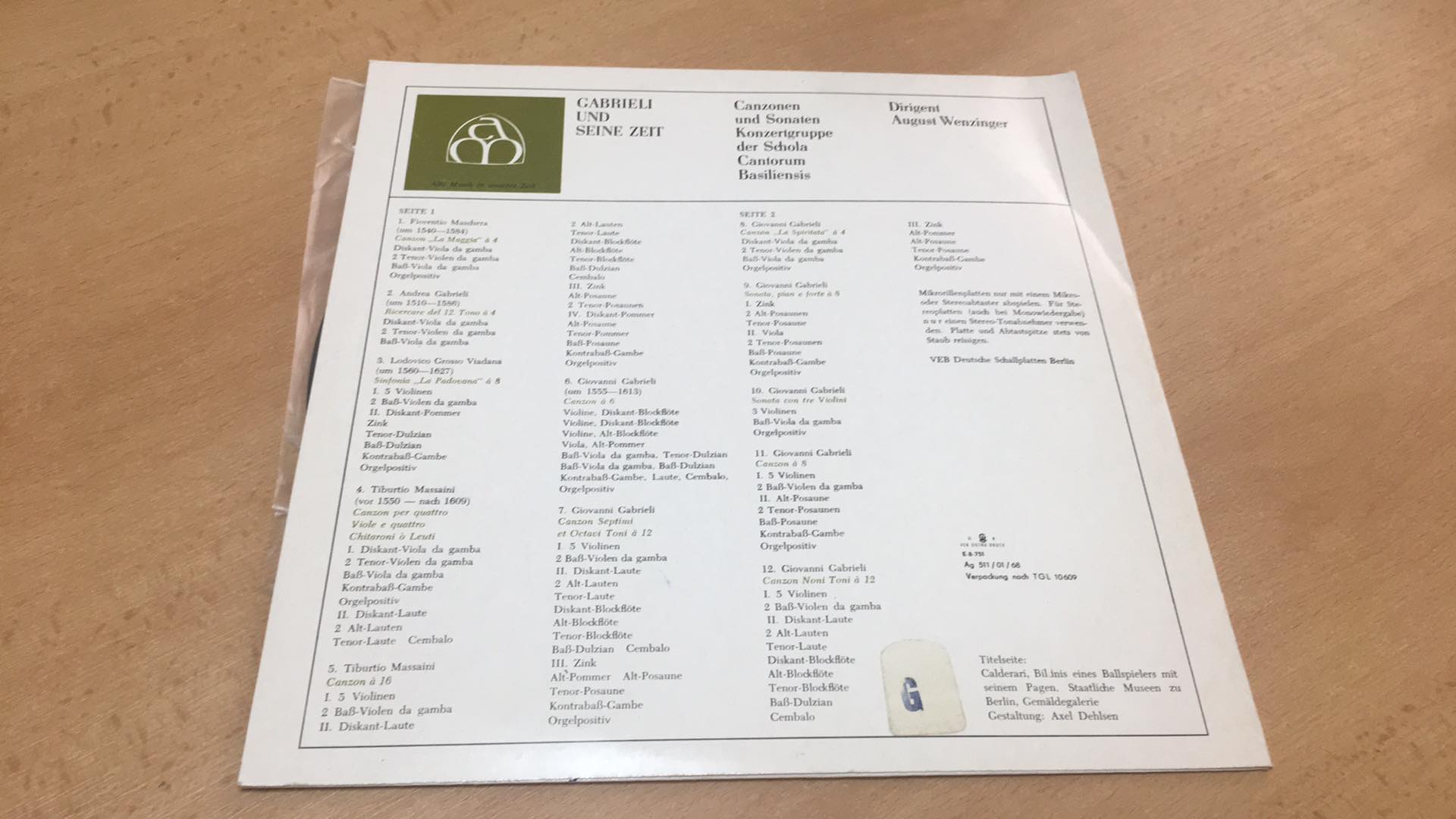 LP GABRIELI UND SEINE ZEIT 