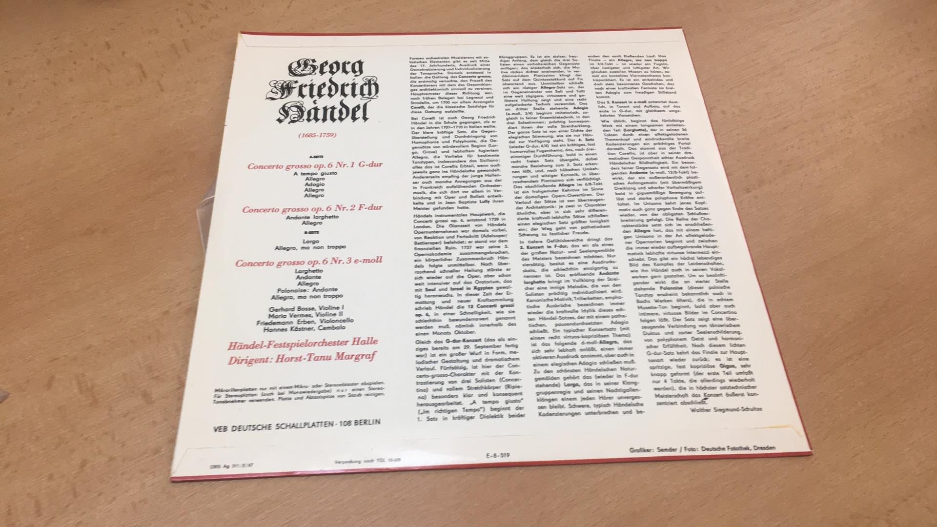 LP GEORG FRIEDRICH HÄNDEL