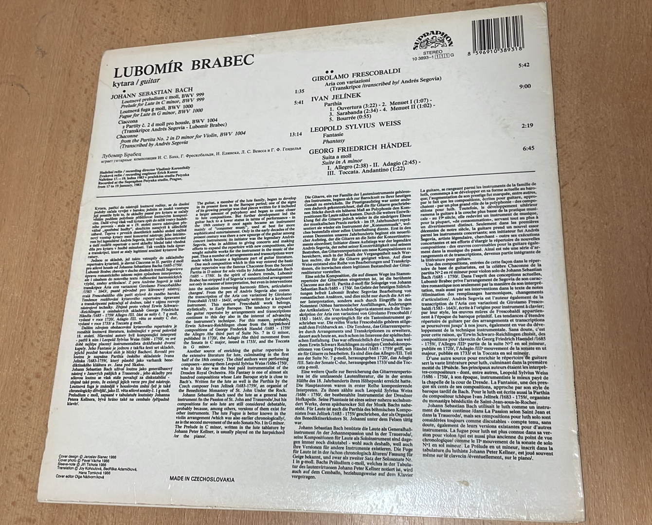 LP LUBOMÍR BRABEC - GUITAR RECITAL