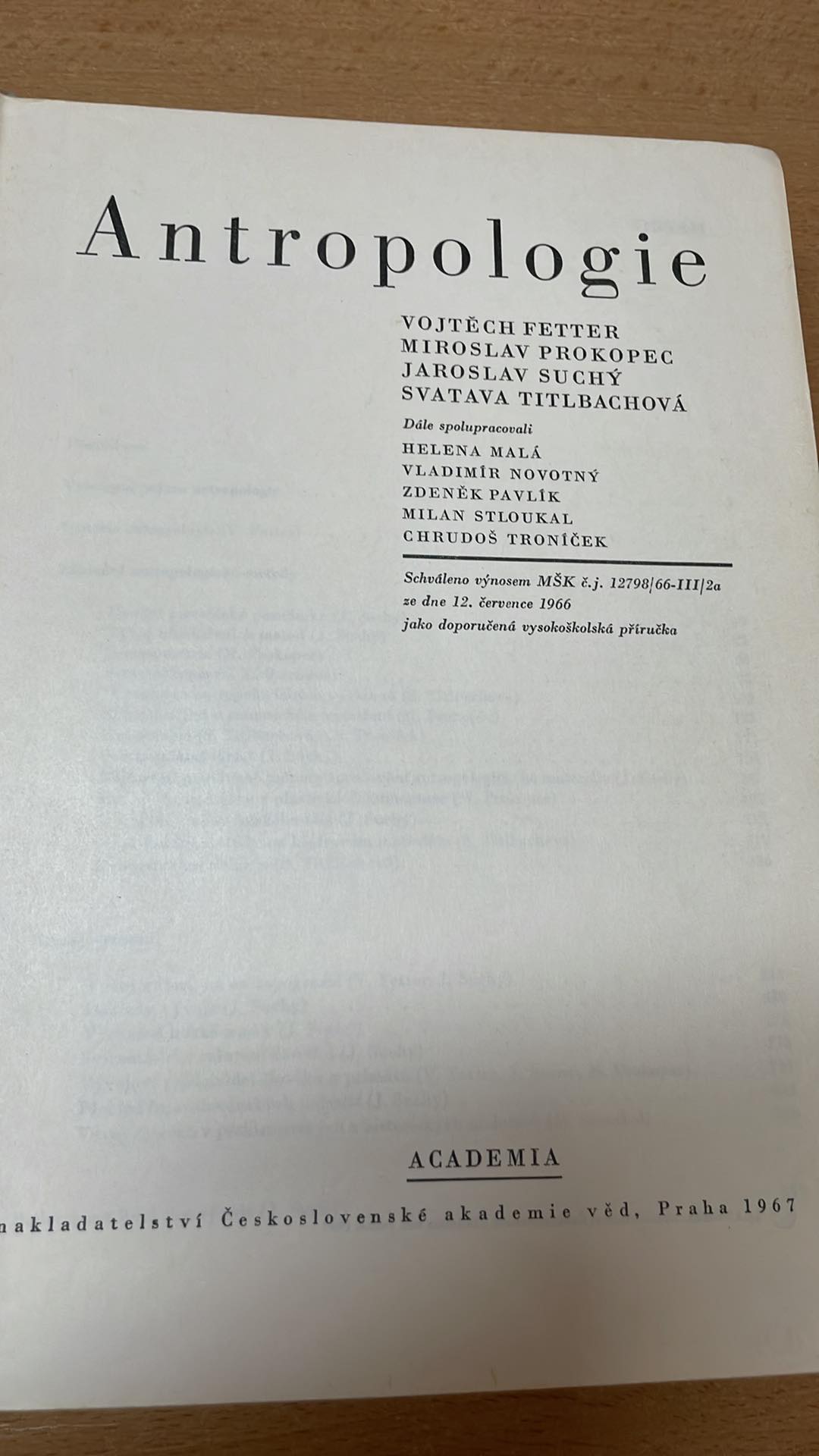 Svatava Titlbachová : Antropologie