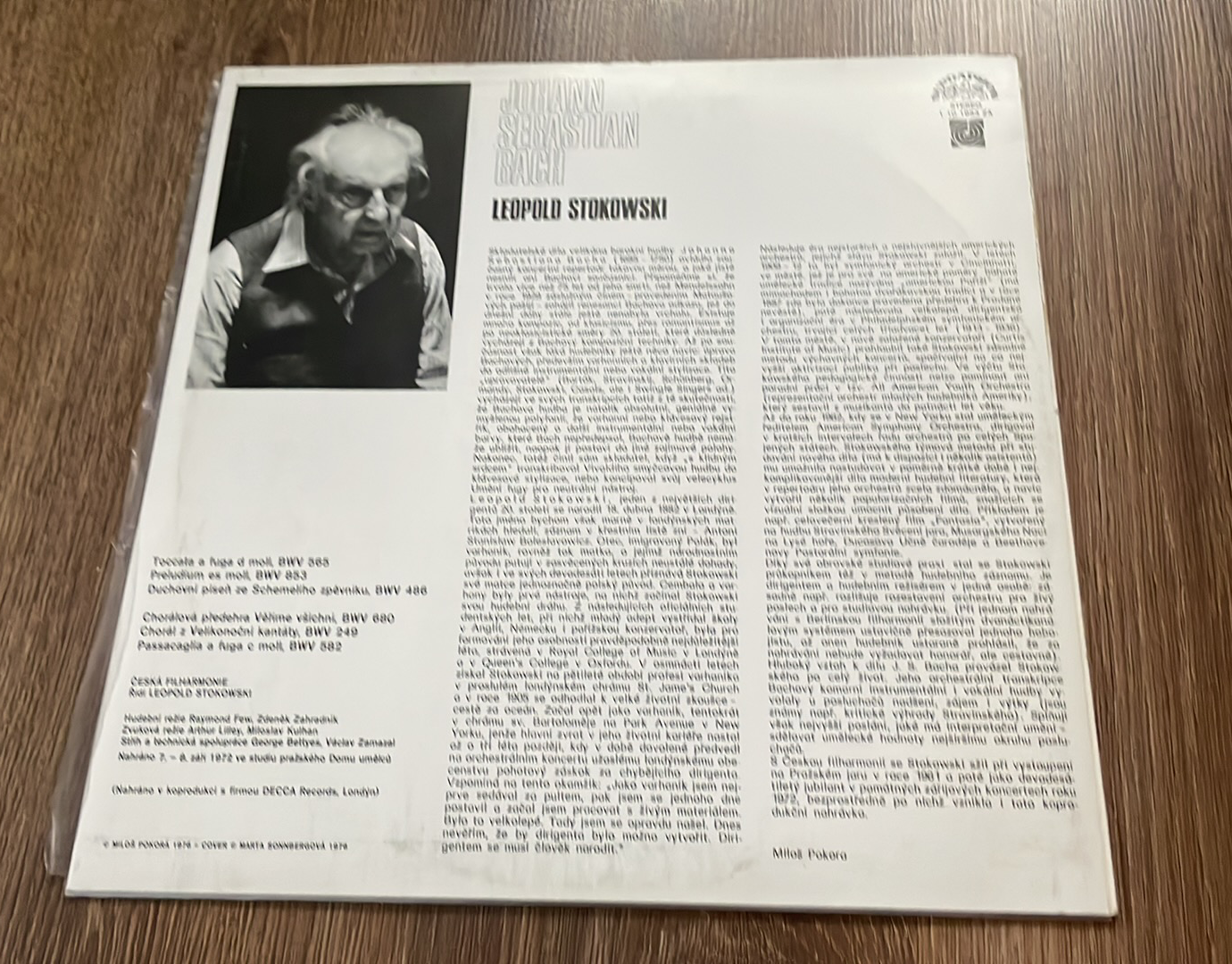 LP JOHANN SEBASTIAN BACH - LEOPOLD STOKOWSKI
