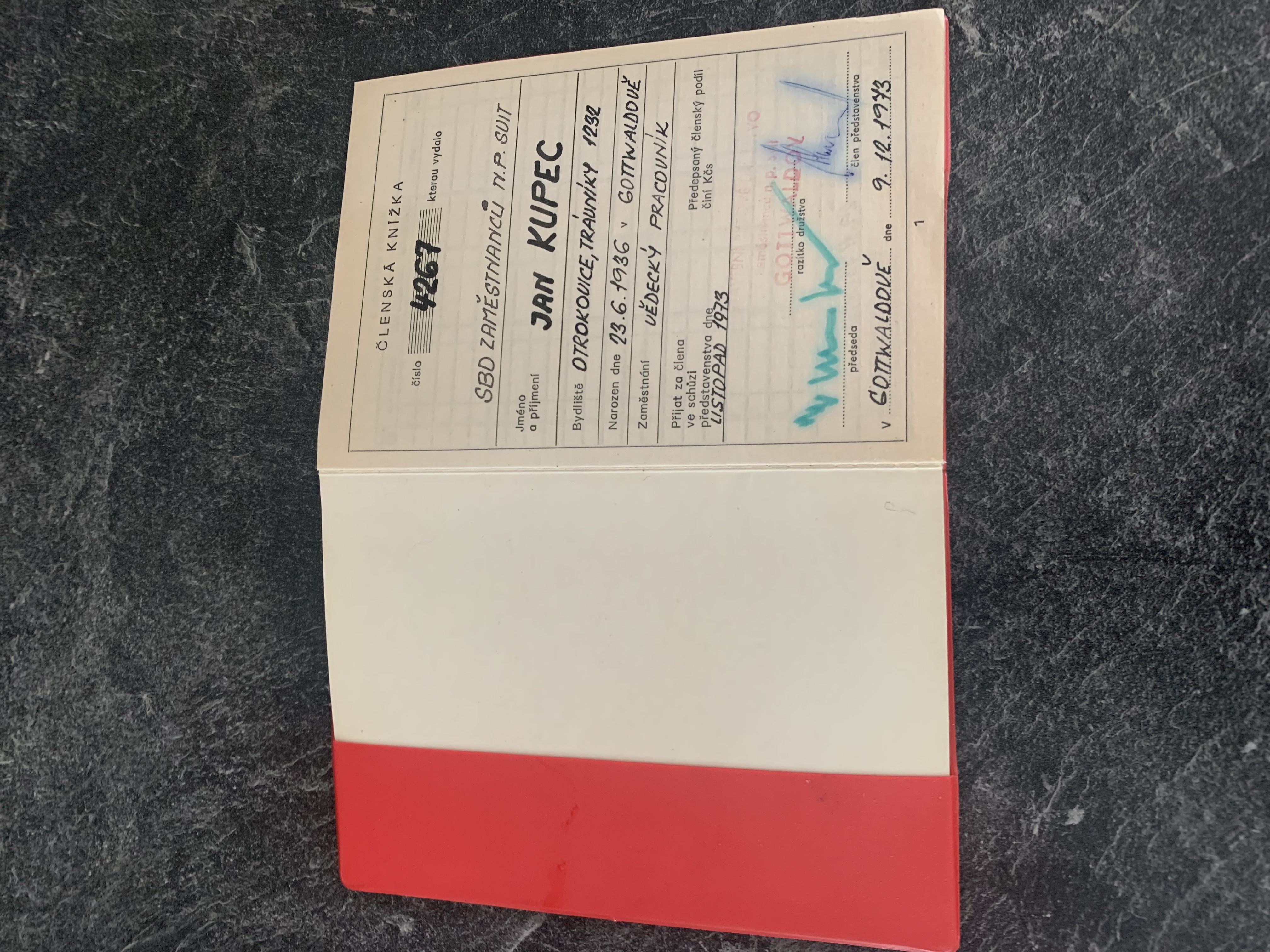 Členská knížka- SBD zaměstnanců 