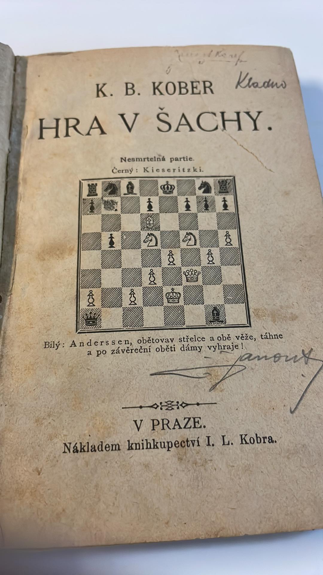 K. B. KOBER - HRA V ŠACHY