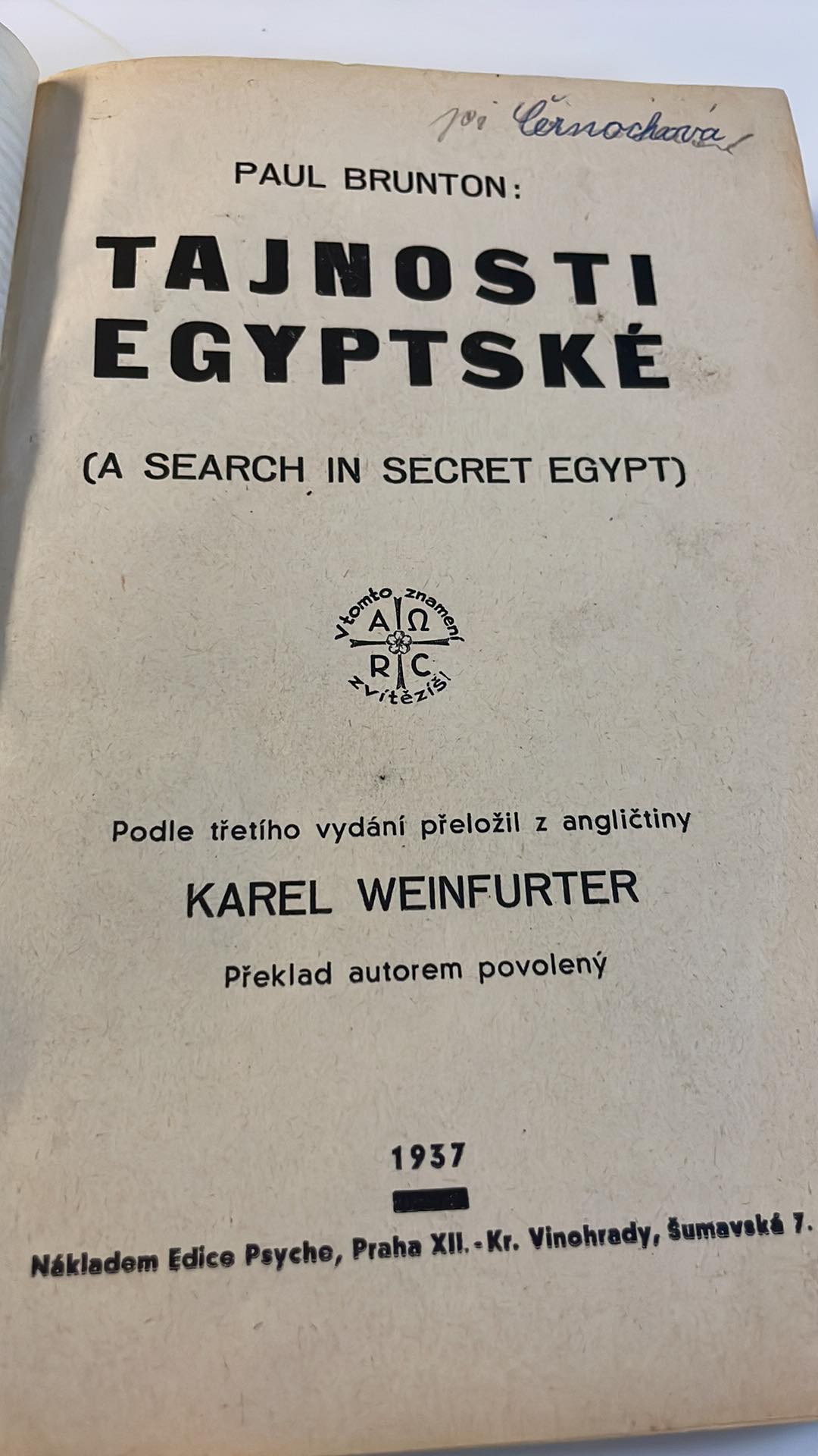 PAUL BRUNTON : TAJNOSTI EGYPTSKÉ