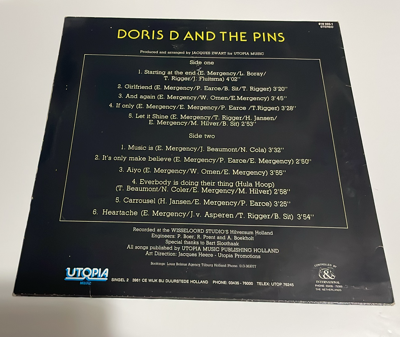 LP DORIS D AND THE PINS