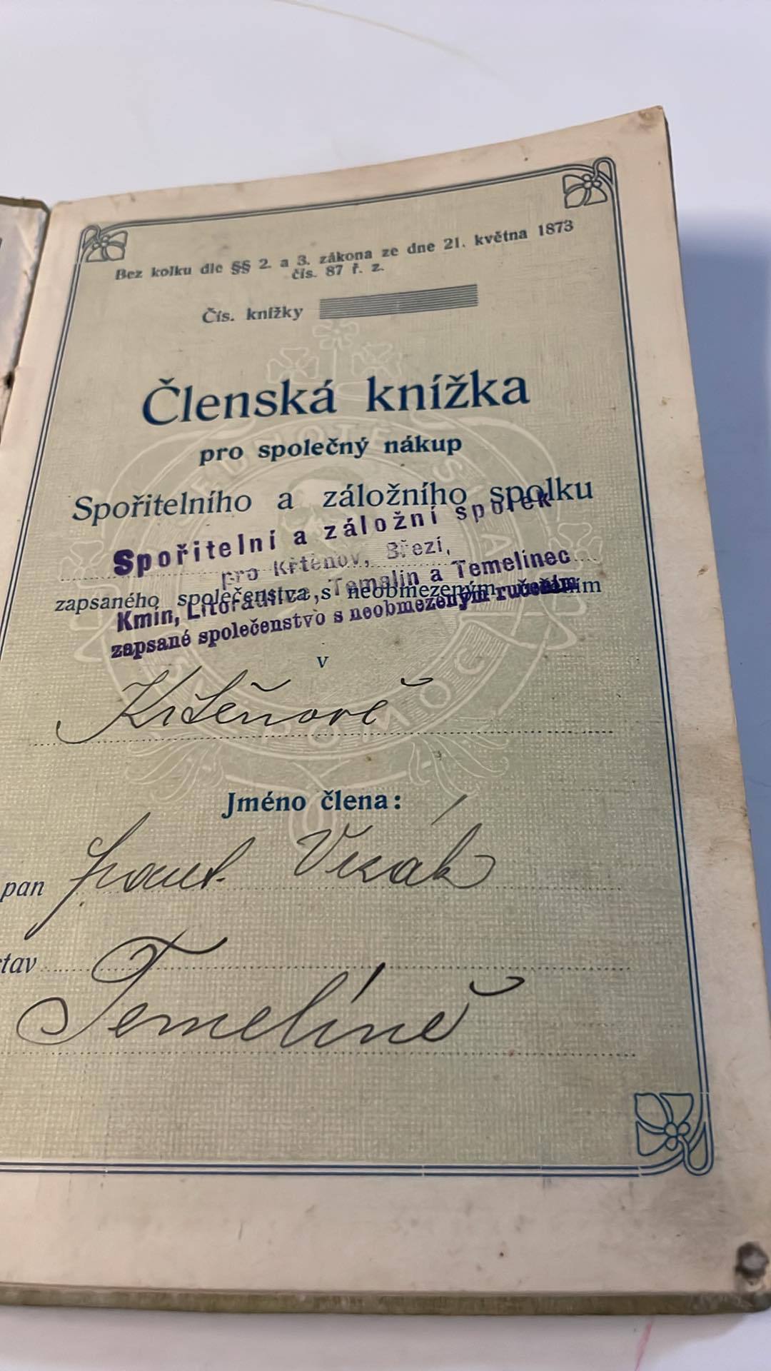 Členská knížka pro společný nákup