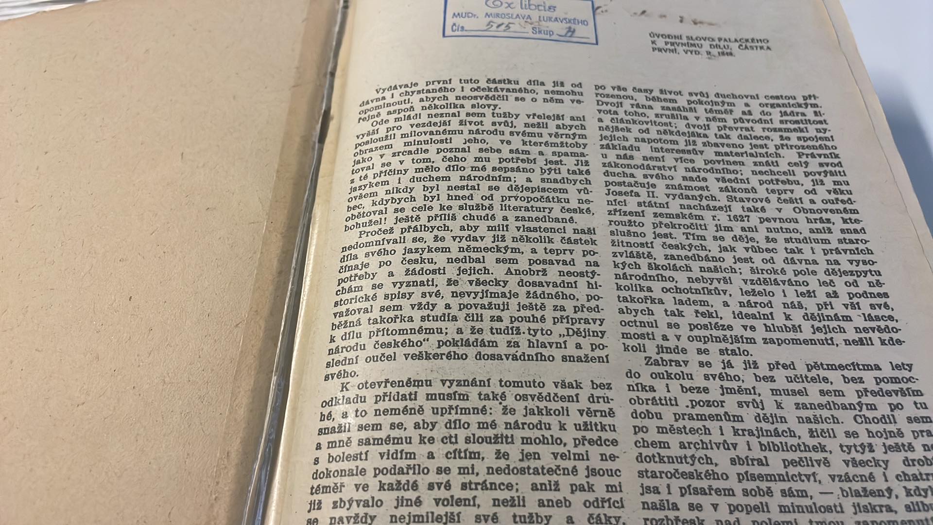 PALACKÉHO DĚJINY NÁRODU ČESKÉHO