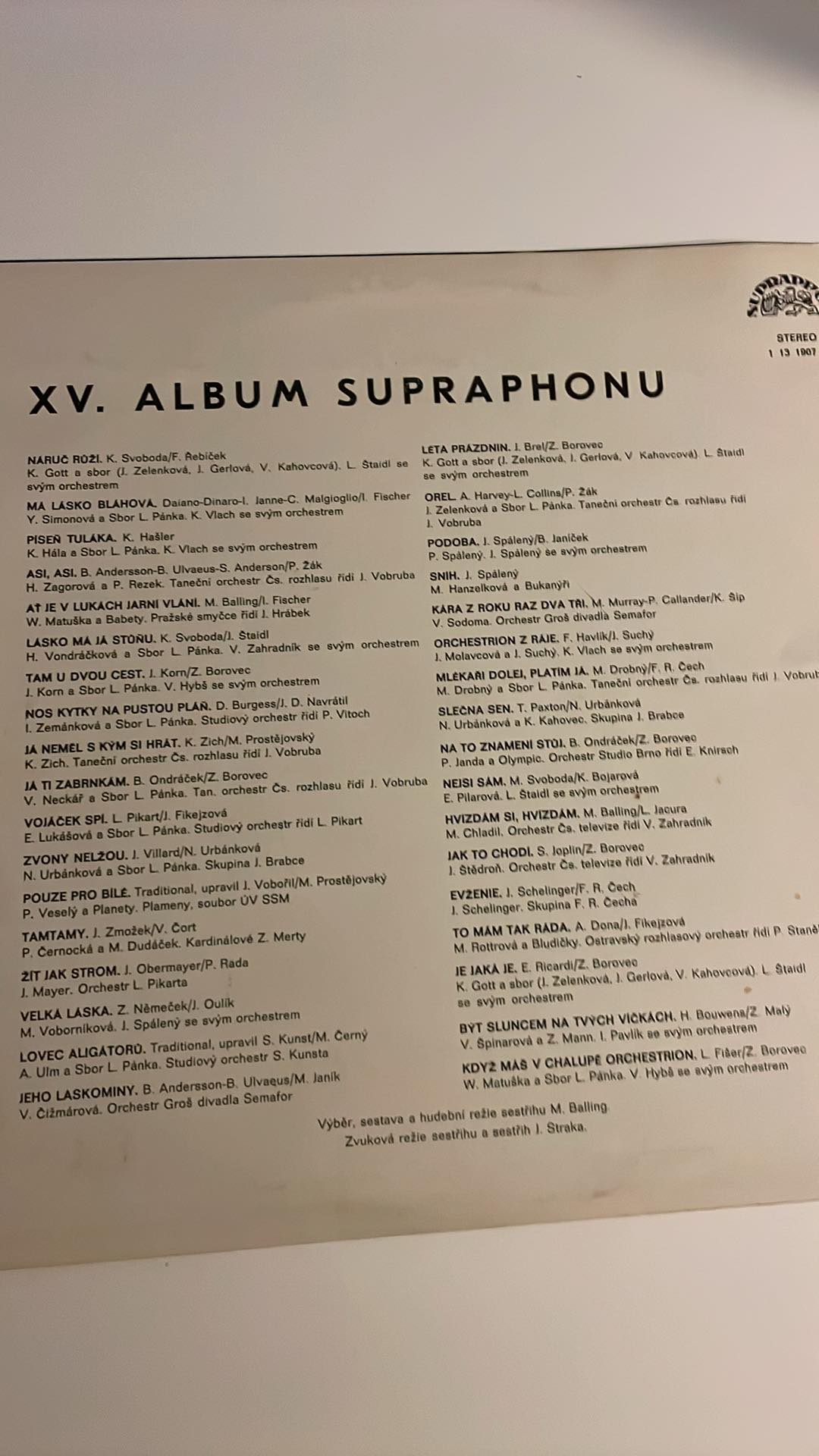 XVII. ALBUM SUPRAPHONU
