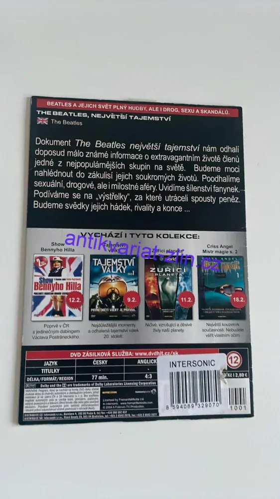 DVD THE BEATLES : NEJVĚTŠÍ TAJEMSTVÍ