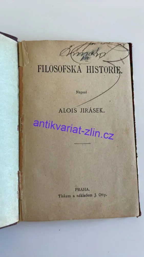 ALOIS JIRÁSEK : FILOSOFSKÁ HISTORIE